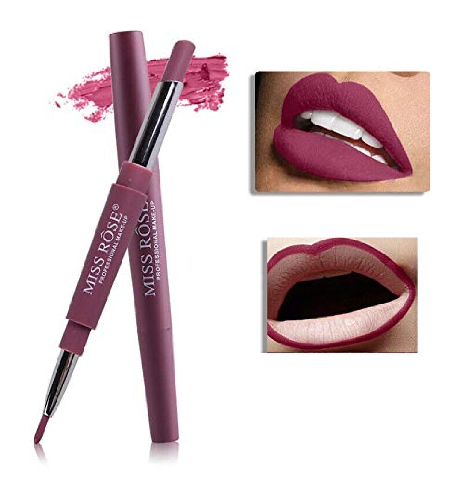 Miss Rose Long-lasting Lip Liner Matte Lip Pencil Waterproof Moisturizing Lipsticks Makeup Contour Cosmetics 02 Sweetgirl - Buy Online on GoSupps.com