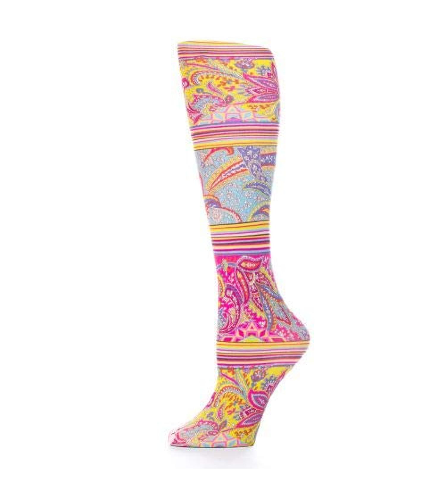 Red Moby Celeste-Stein-CMPS-2150 Womens 8-15 mmHg Compression Sock - Bright Paisley