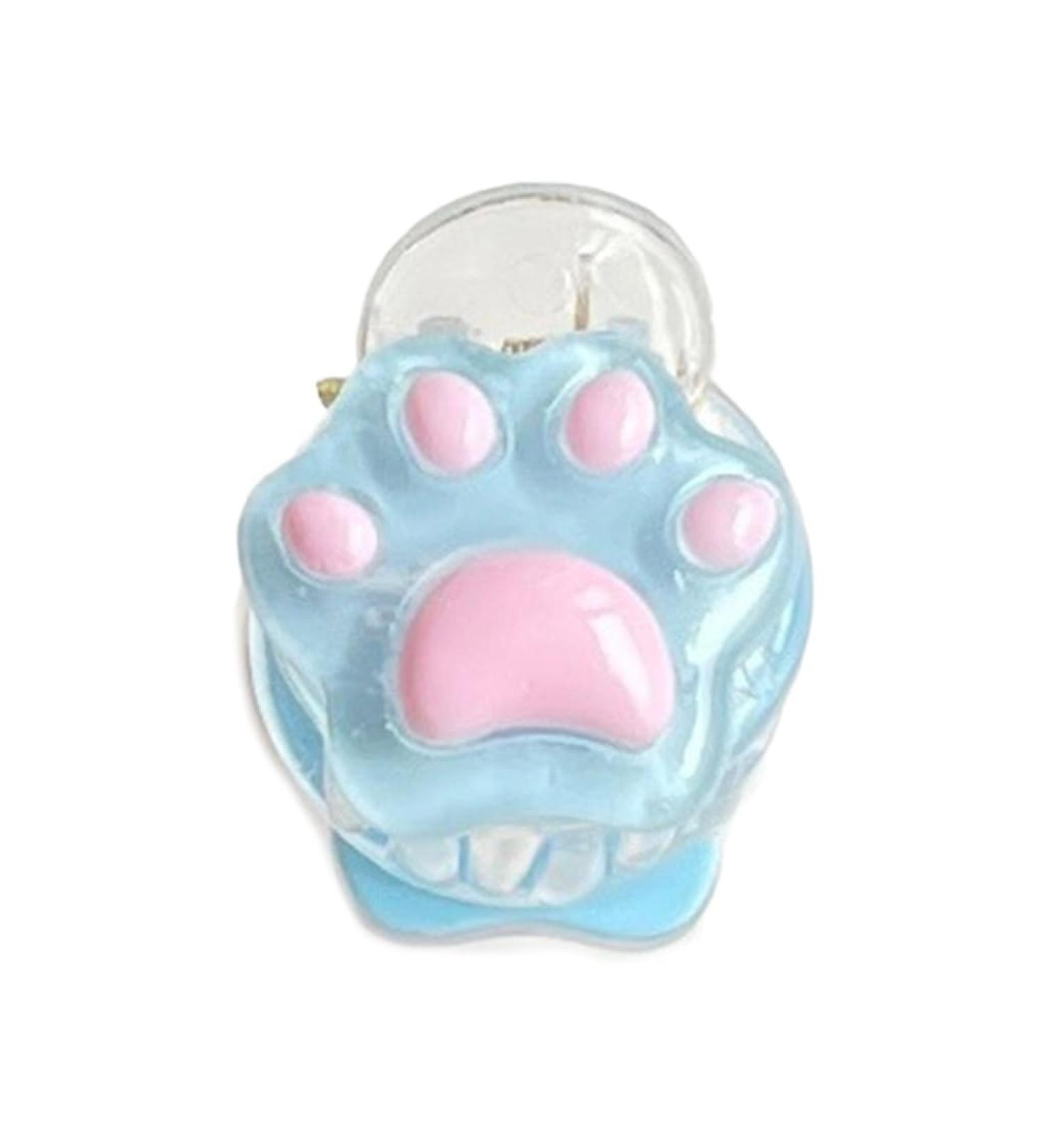 xbiez Mini Claw Clip Hairpin Y2K Headdress with Jelly Kitten Claw Paw Y2K Paw Hairpin Ladies Headwear Hair Styling Tools Blue - Buy Online on GoSupps.com