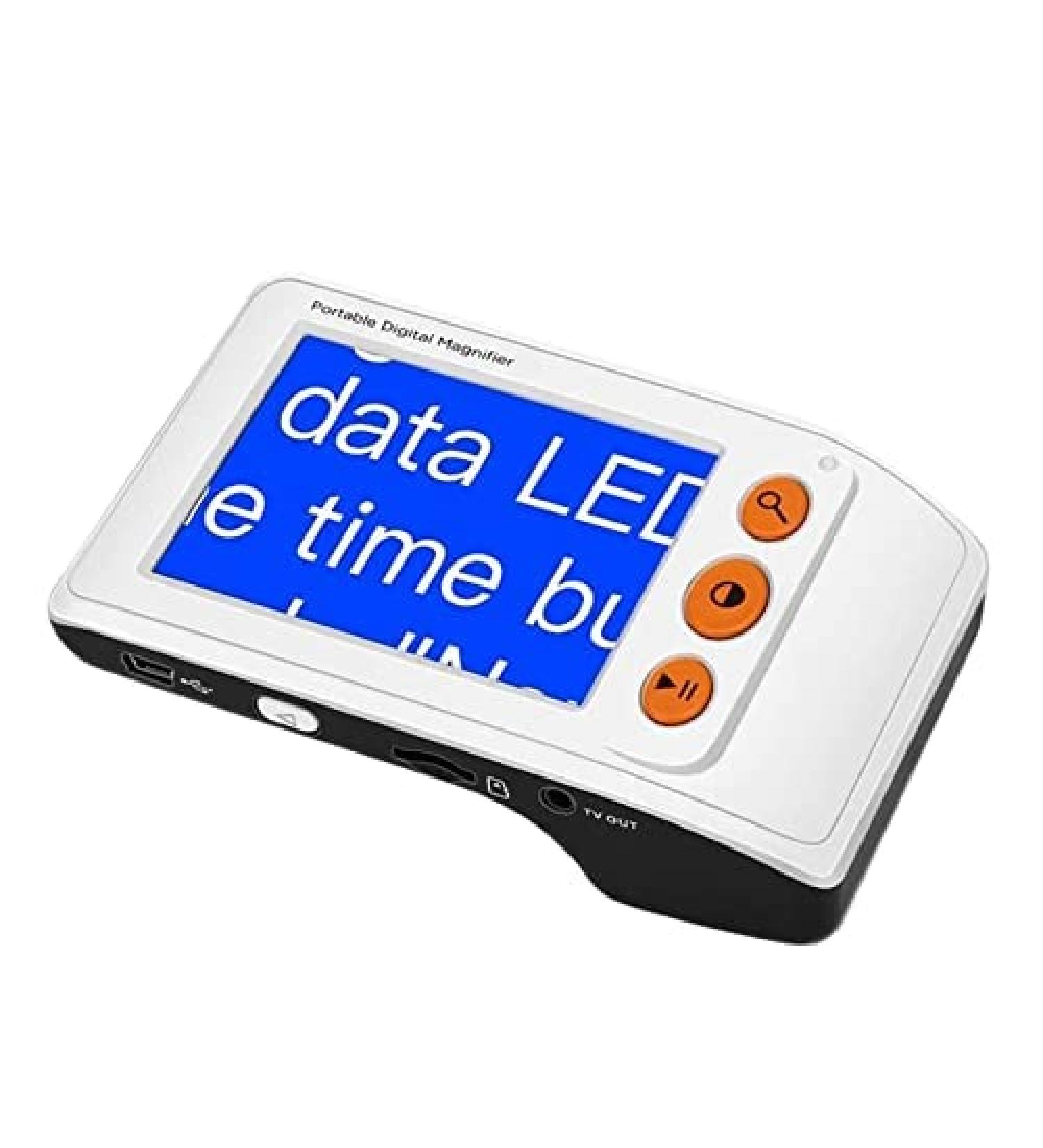 Magnifying Glass Digital Magnifier Electronic Reading Aid 3.5 inch LCD Screen for Low Vision 2-25 Times Zoom with Foldable Handle - Buy Online on GoSupps.com