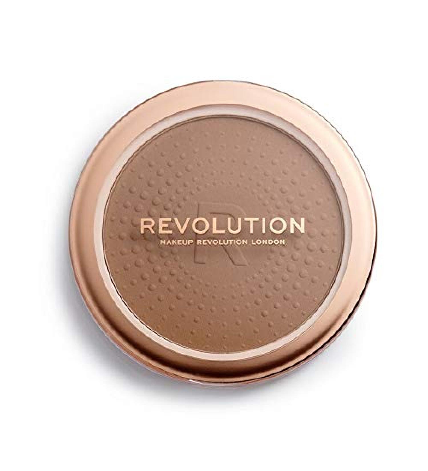 Makeup Revolution Mega Bronzer Powder - Matte Finish for Light to Deep Skin Tones - Vegan & Cruelty Free - Cool Shade - 0.52 oz/15g - Buy Online on GoSupps.com