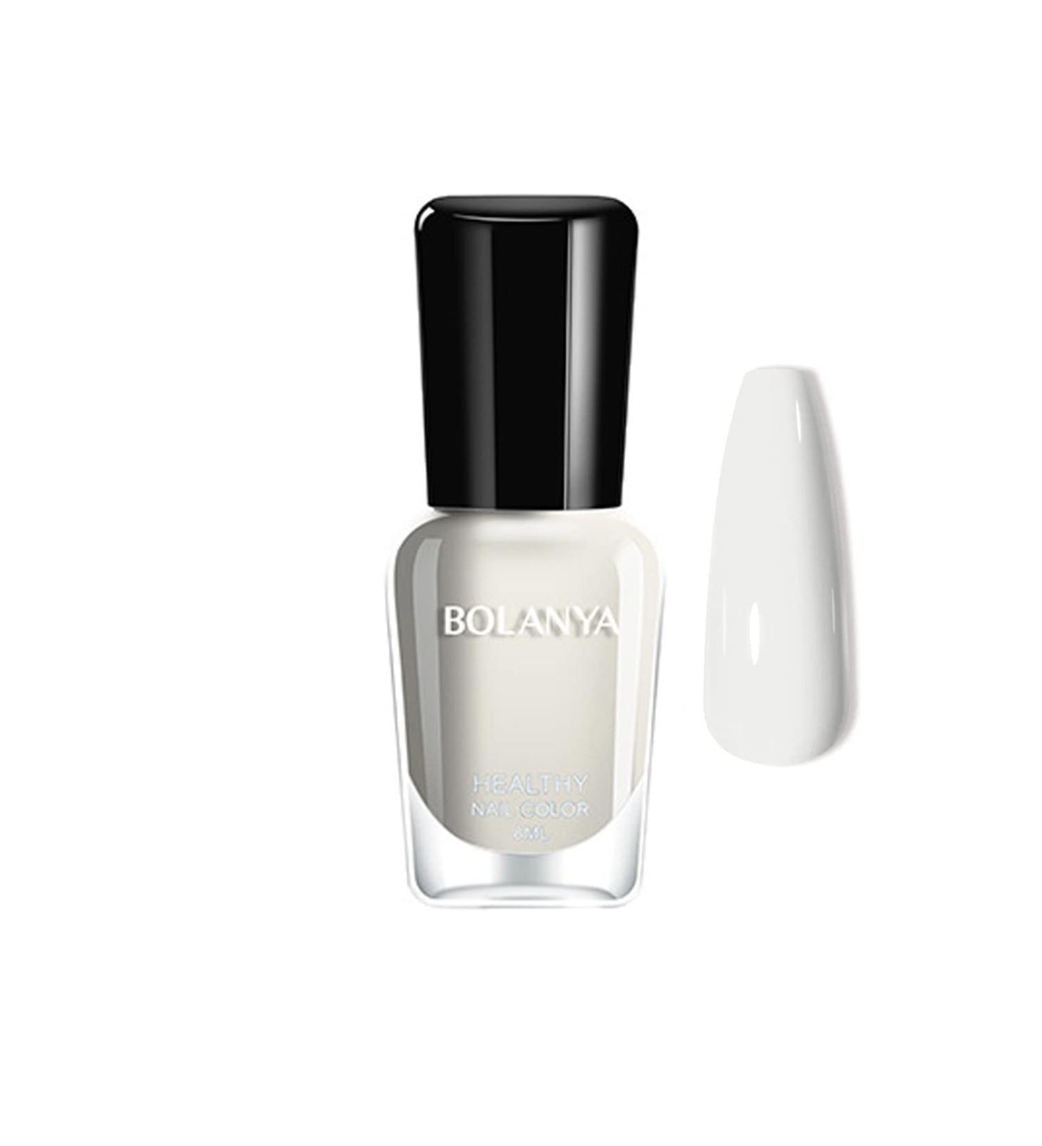 White Nail Polish Non-Toxic Nail Polish Peel Off & Quick Dry Nail Varnish No Odor Water Based Formula Nail Polish for Teens & Kids B118-Snow White - Buy Online on GoSupps.com