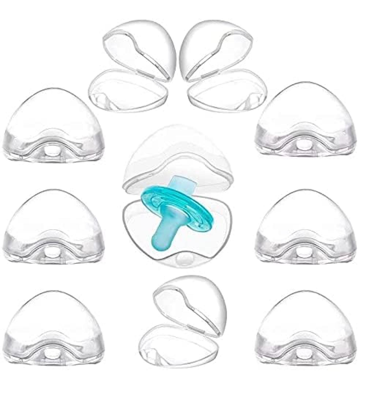8 PCs Transparent Dustproof Pacifier Box - Portable Storage Container for Babies - Buy Online on GoSupps.com
