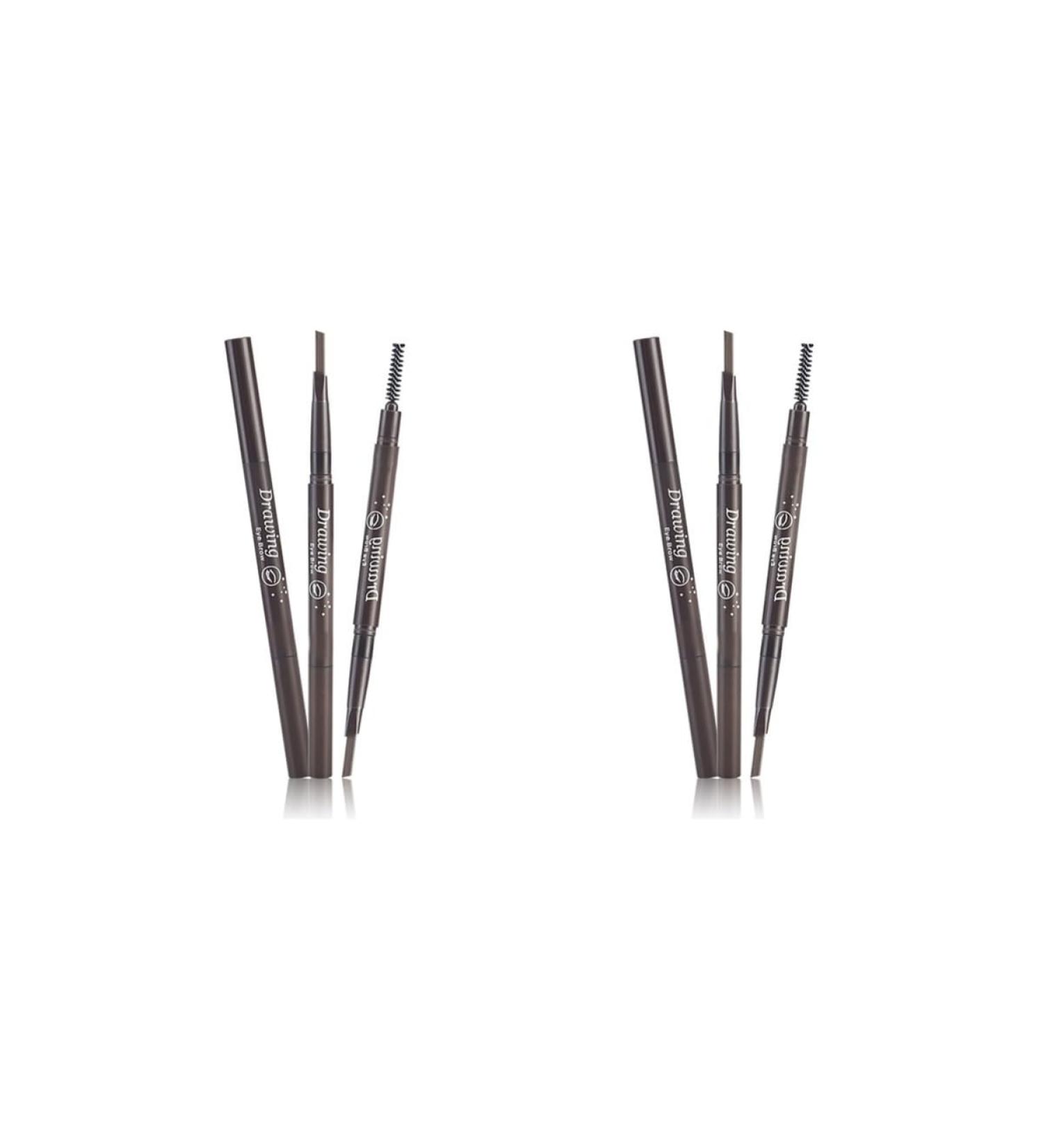 NOLITOY 2pcs 2 1 Eyebrow Pen Brow Brush Eyebrow Pencils Double Head Makeup Tools To Rotate - Buy Online on GoSupps.com