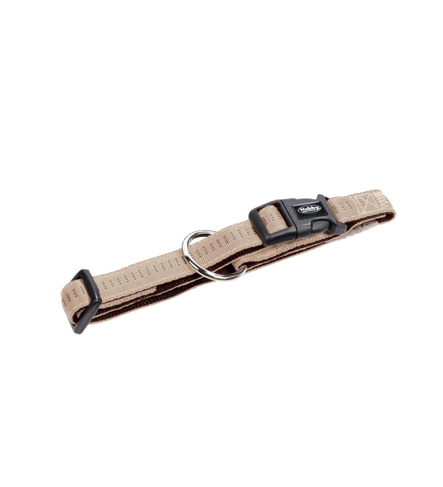 Nobby Soft Grip Collar for Dogs - Beige/Chocolate 50-65 cm 25 mm Wide - Durable & Comfortable - Buy Online on GoSupps.com