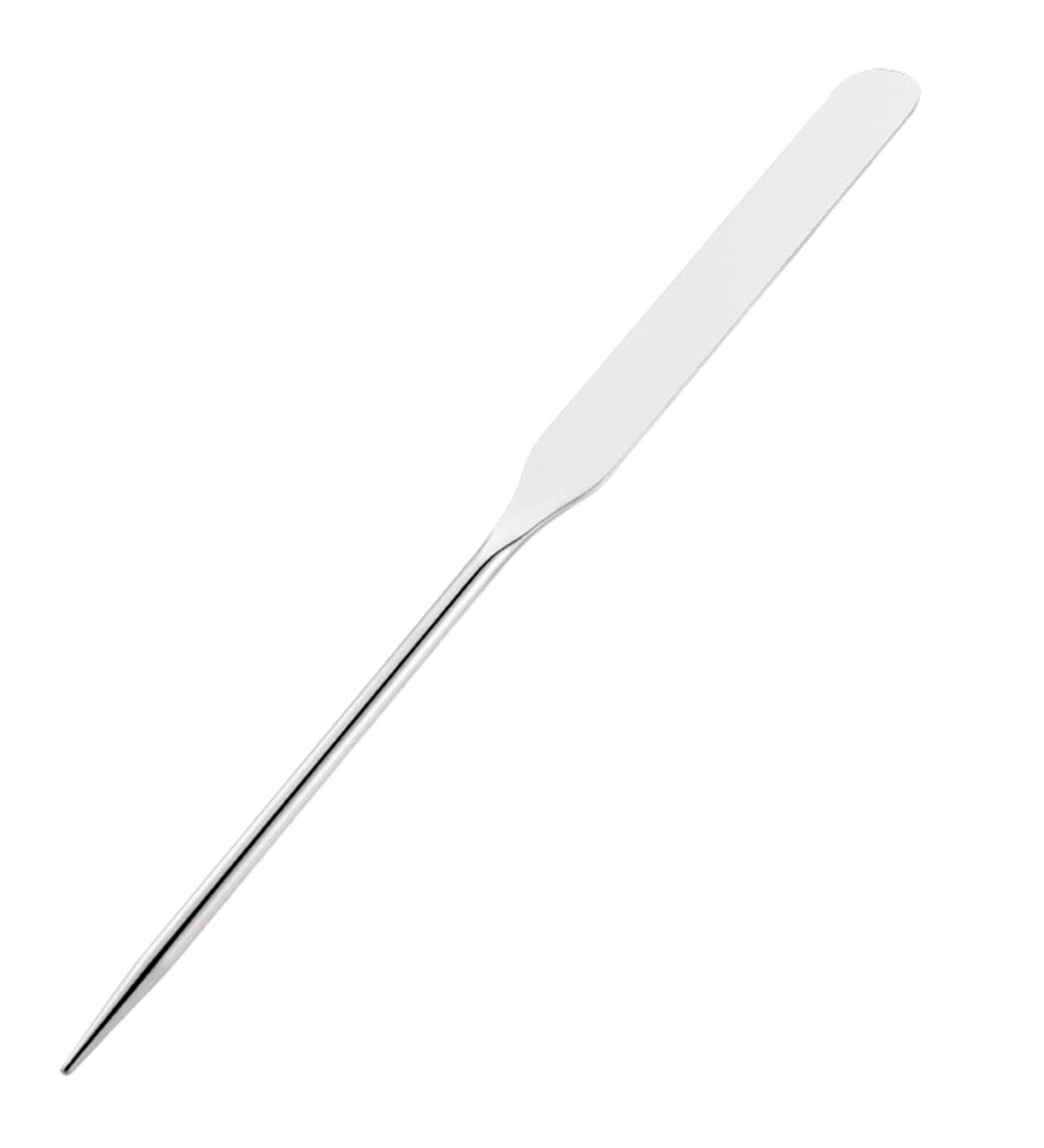 MERIGLARE Stainless Steel Makeup Spatula 161mm Long Facial Mixing Stick - Professional and Beginner Tool, Silver - Buy Online on GoSupps.com