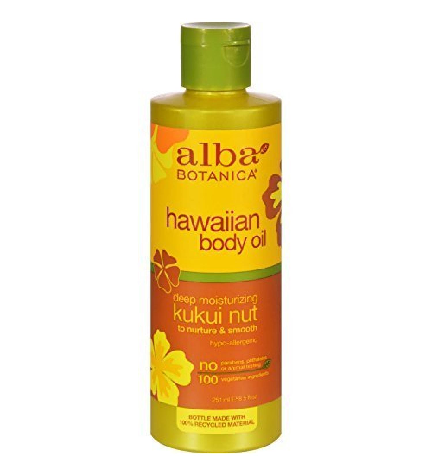 Alba Botanica Massage Oil Kukui Nut 8.5 Fz