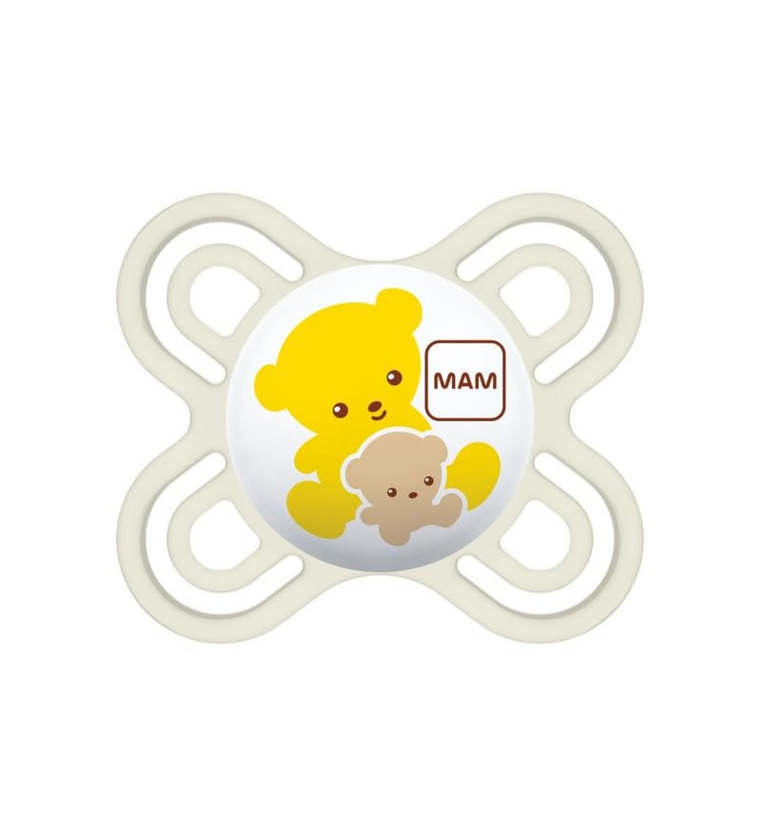 MAM Perfect Start Pacifier for Newborns (0-2 Months) - SkinSoft Silicone Organic Round Teat Includes Pacifier Bag - Shop Now for Fast International Shipping! - Buy Online on GoSupps.com