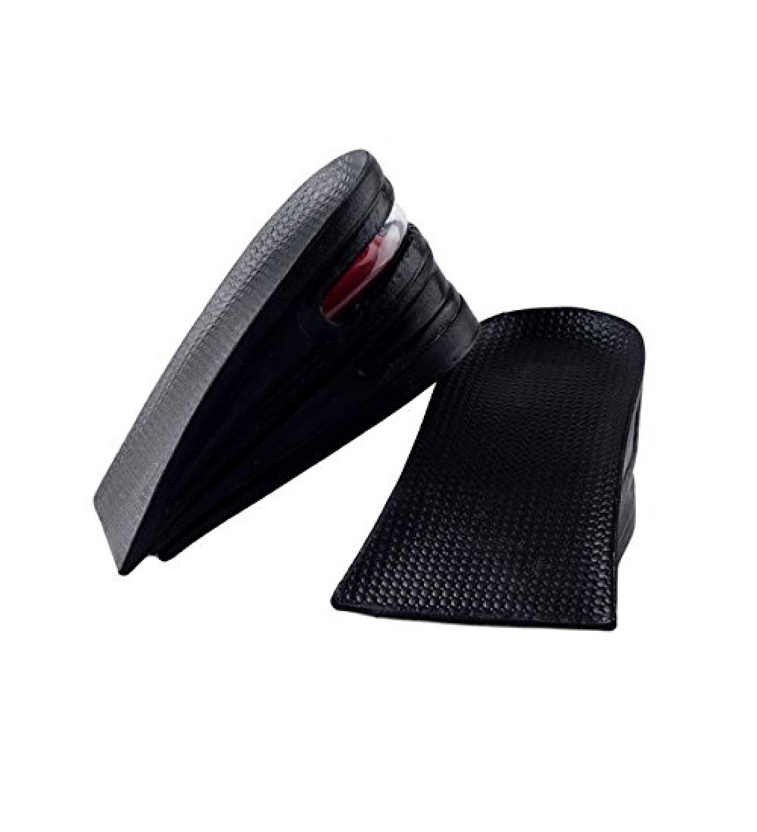 SINY 3-Layer Shoe Insoles Height Increase Taller Pad Air Cushion 6cm (2.5 inches) - Black | Men Women - Buy Online on GoSupps.com