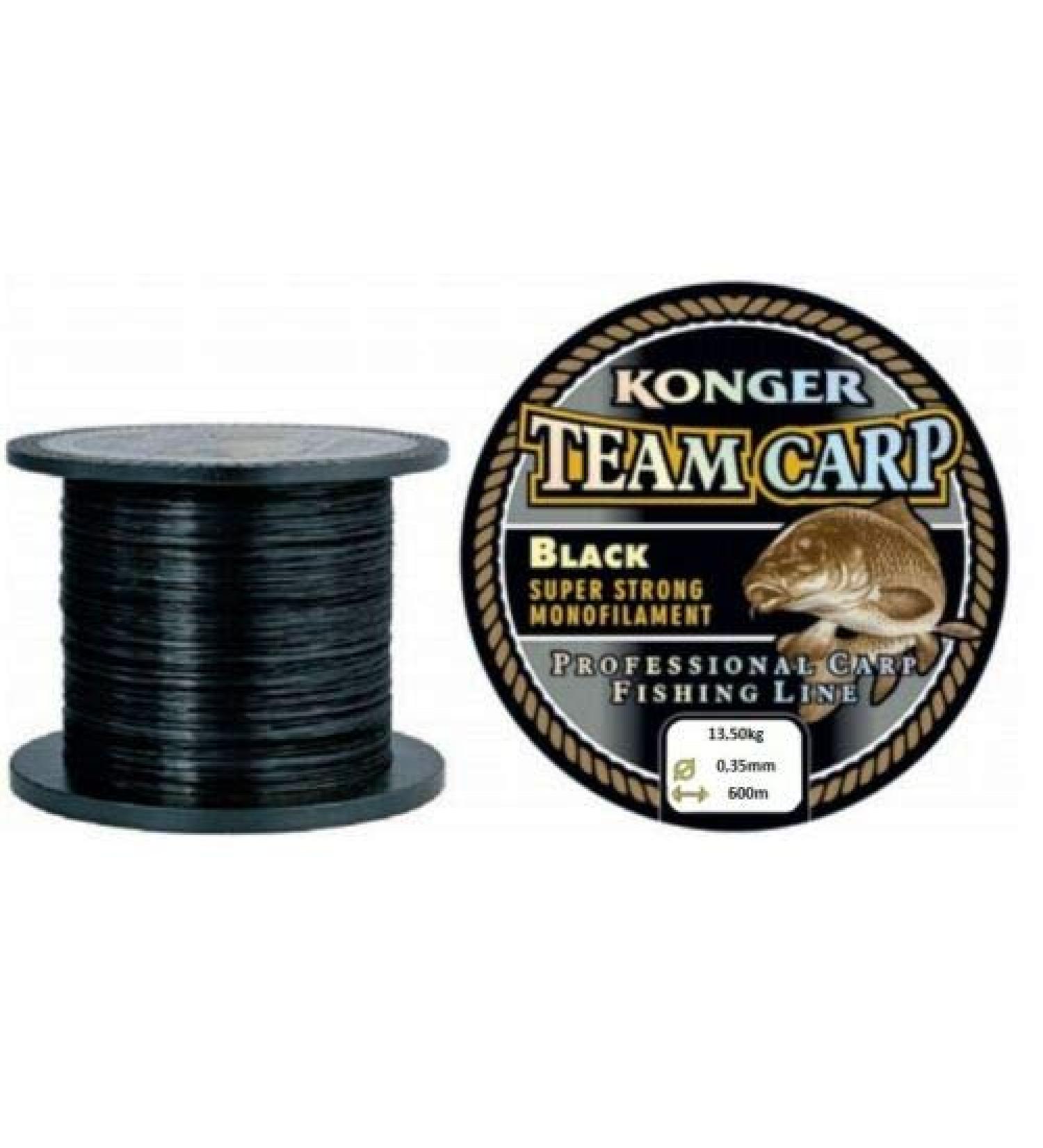 Konger fishing line carp line Team CARP Black 600m monofilament feeder carp 0.35mm / 13.50kg