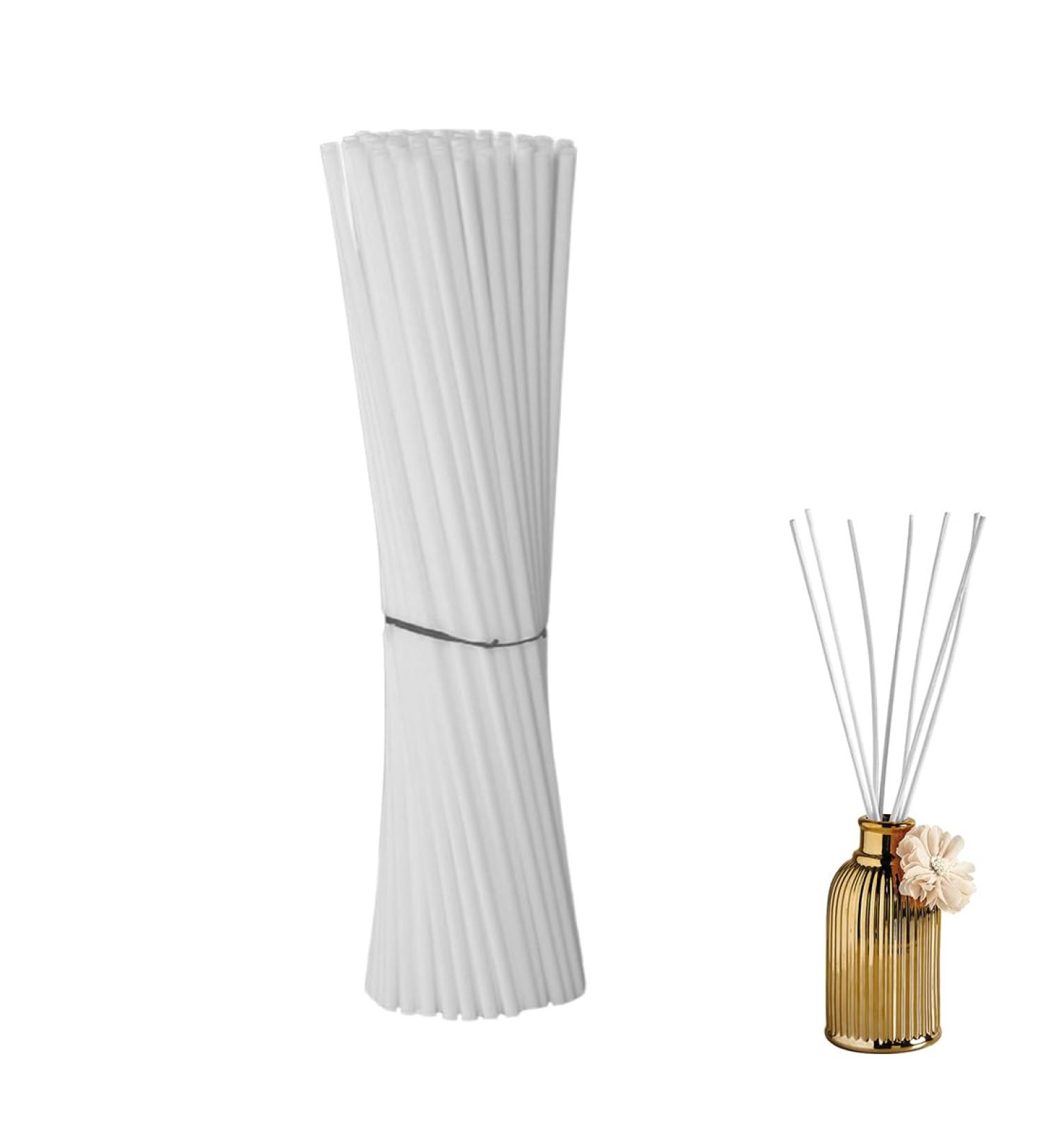 100 Rattan Sticks for Room Fragrance | Reed Diffuser Replacement Sticks | Aromatherapy Sticks 20cm x 3mm | Ideal for Home Office Spa & Hotel - Buy Online on GoSupps.com