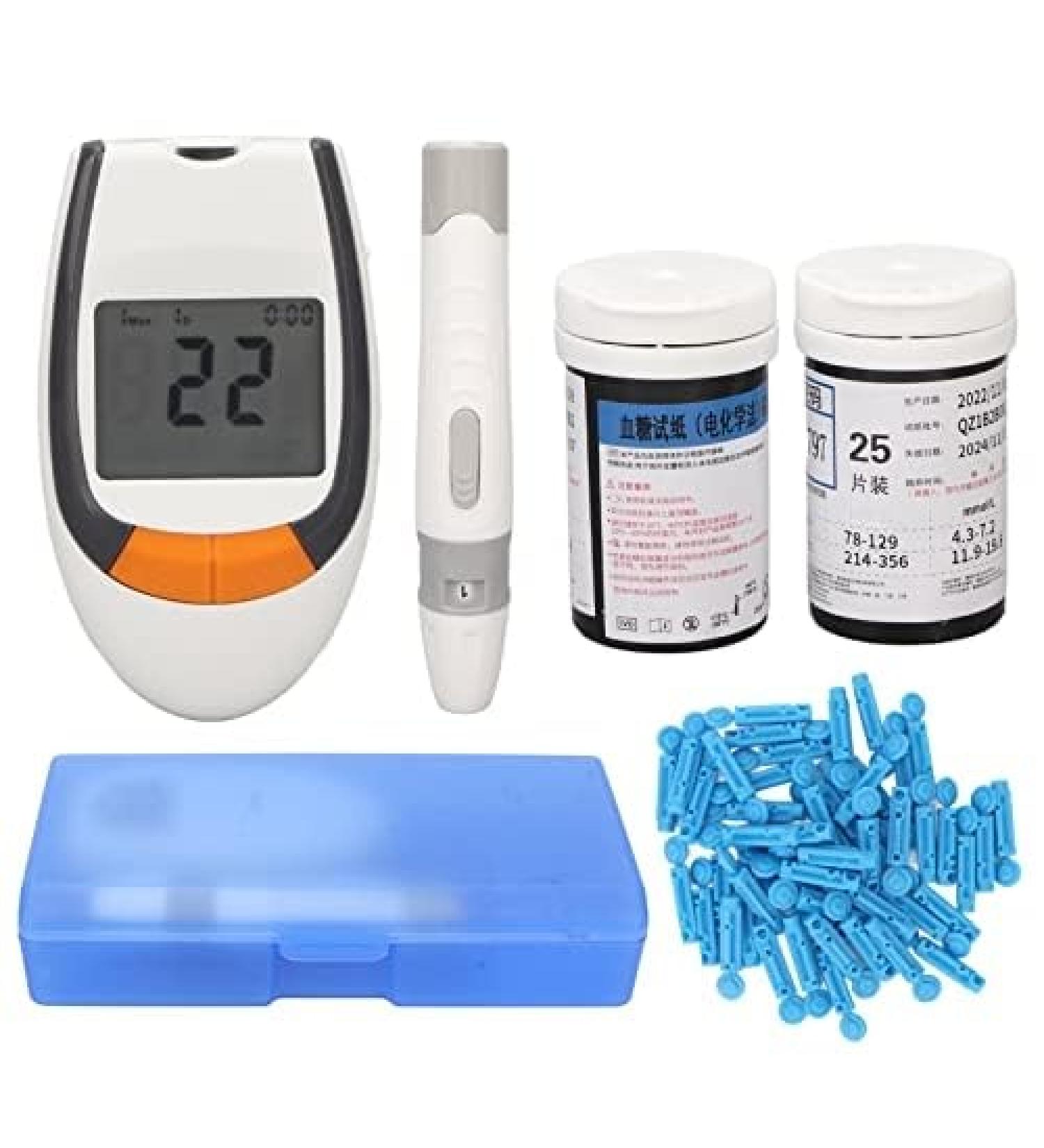 Portable Glucose Test Kit - 50 Strips & Lancets | High Precision Glucose Tester for On-the-Go Use - Buy Online on GoSupps.com