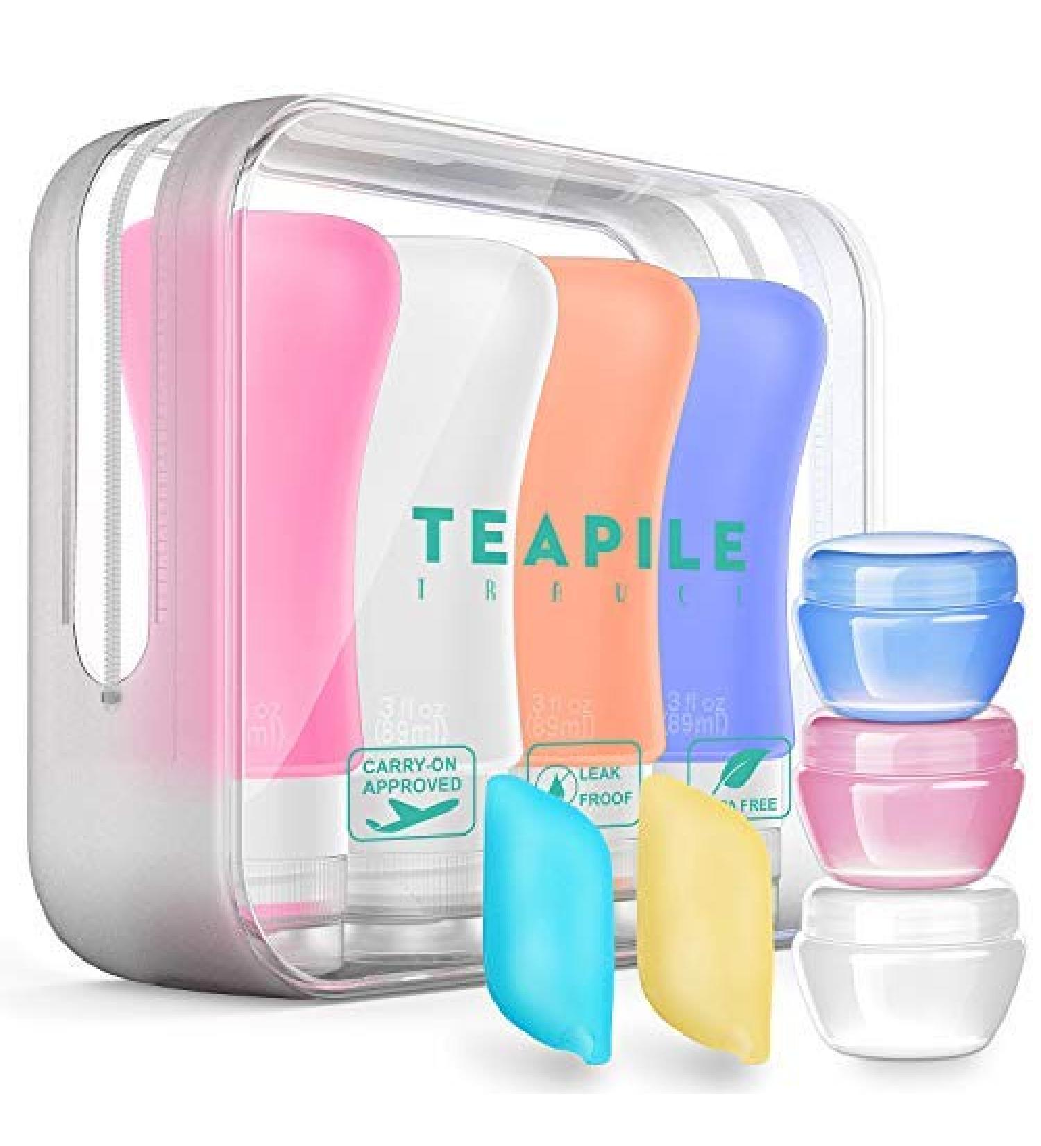 14 Pack Travel Bottles, TSA Approved Containers, 3oz Leak Proof Travel Accessories Toiletries, Travel Shampoo And Conditioner Bottles, Perfect for Business or Personal Travel Essentials, Squeezable Silicone Lotion Liquids Tubes multi-colour