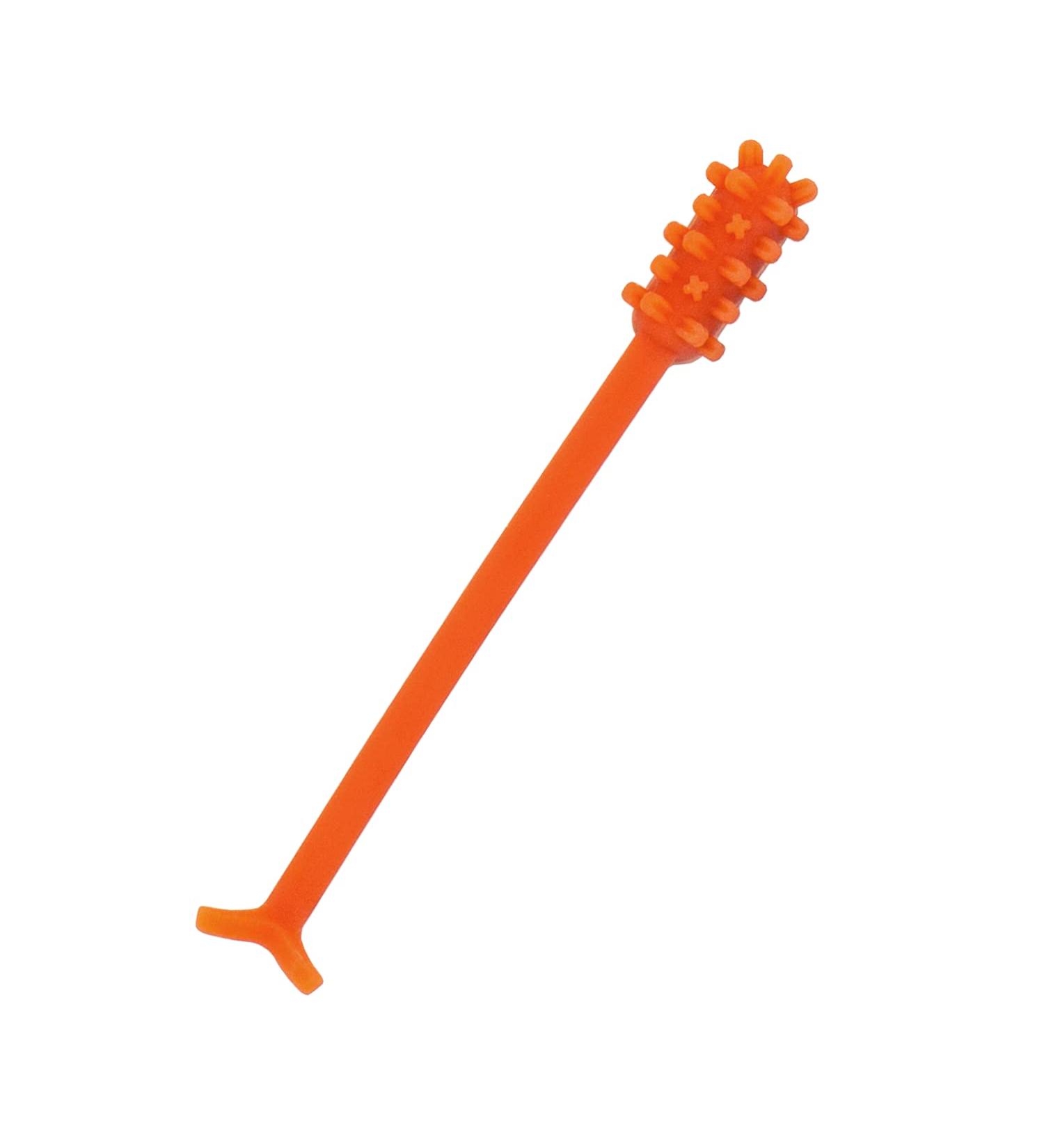 Denture DART V2 Adhesive Removing Toothbrush - Red | Effective Denture Cleansing Tool - Buy Online on GoSupps.com