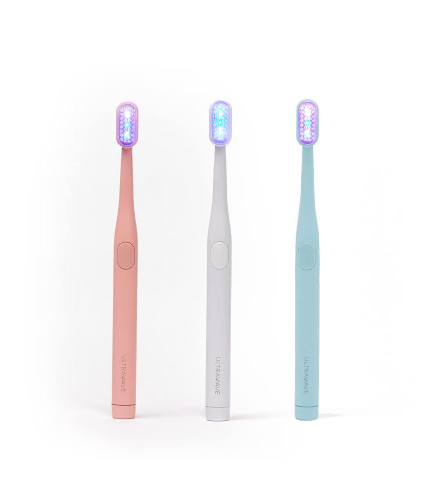 LED Toothbrush - White | Replaceable Head | Teeth Whitening & Gum Health | Gentle on Sensitive Teeth - Buy Online on GoSupps.com