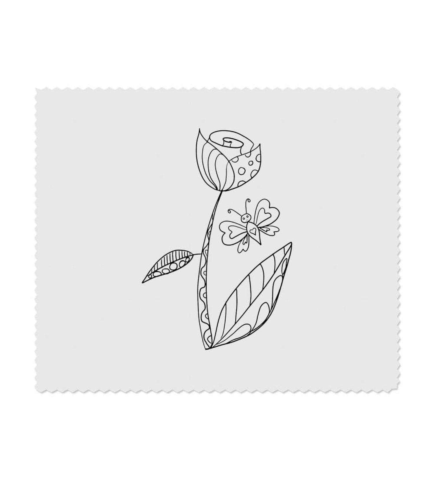 Azeeda Scribble Flower Microfiber Lens Cleaning Cloths - 2 Pack for Eyeglasses | International Shipping Available - Buy Online on GoSupps.com