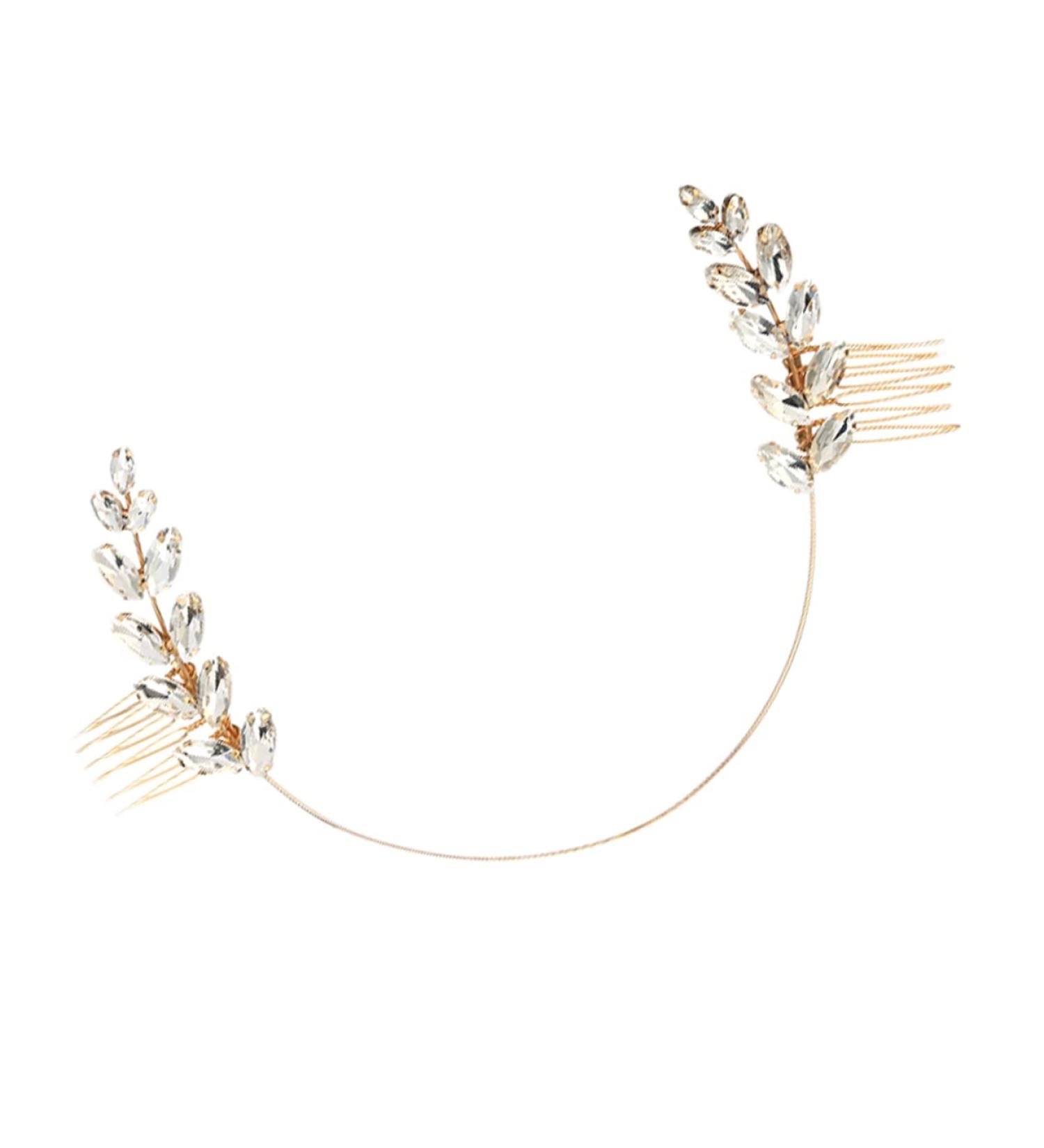 Ipetboom Flower Girl Hair Accessories for Wedding Hair Accessory for Girls Wedding Hair Comb Crystal Headpiece Hair Accessories for Girls Bridal Headdress Rhinestones Olive Branch Bride - Buy Online on GoSupps.com