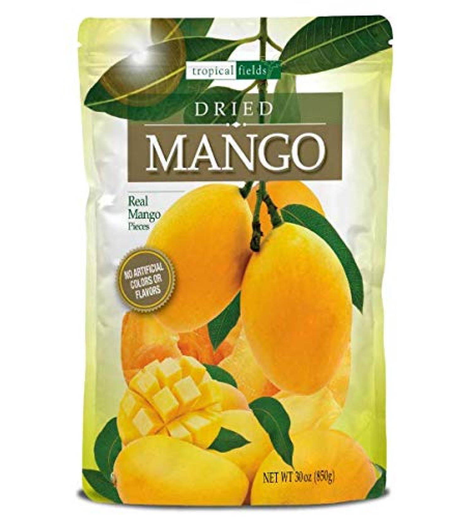 Tropical Fields Dried Real Mango 30oz - Premium Quality 1.87lb Snack - Buy Online on GoSupps.com