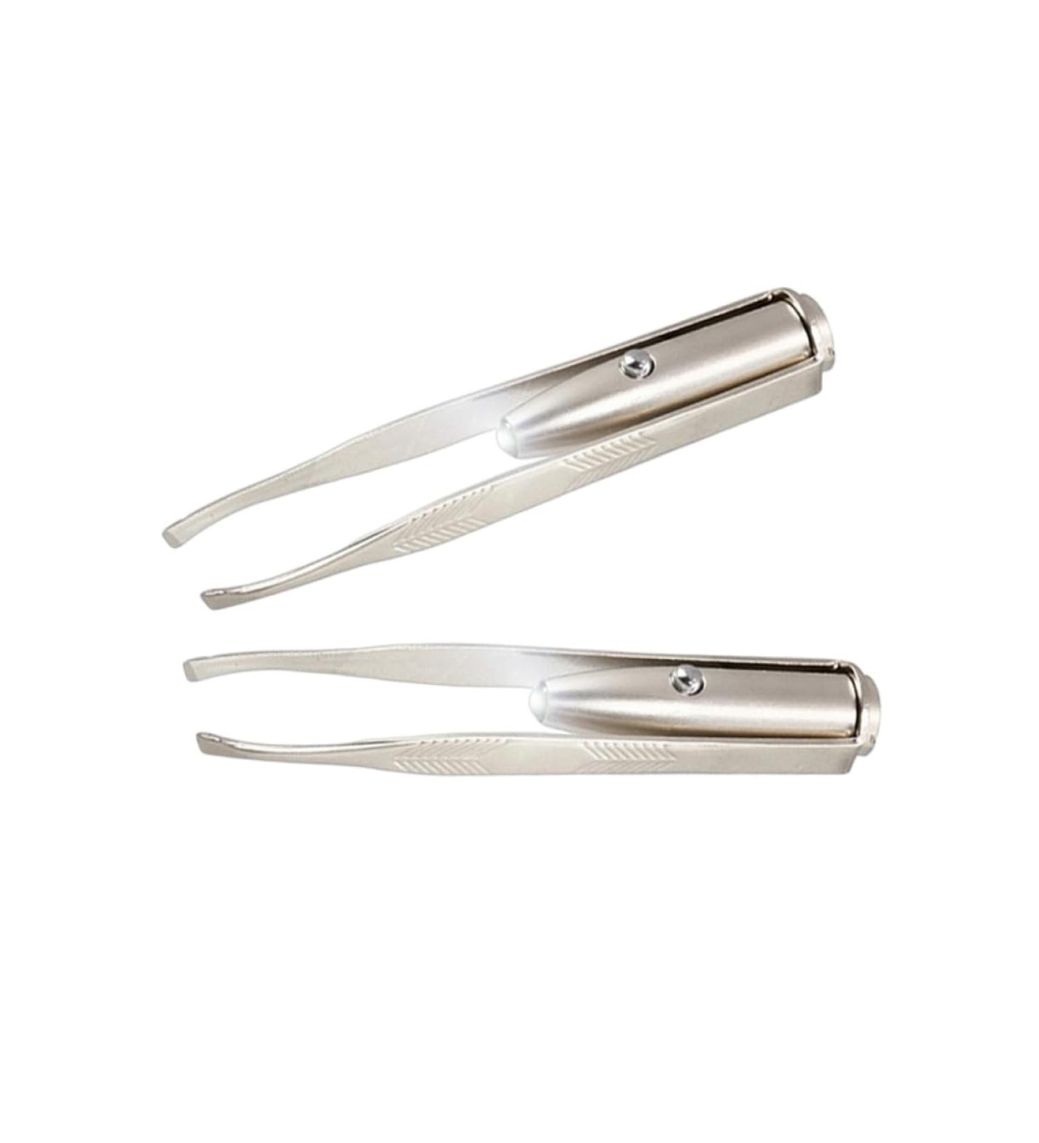 NUSITOU Stainless Steel Tweezers Led Light Eyelash Tweezer Led Eyebrow Tweezer Eyebrow Hair Removal Tweezer Lash Tweezer - Buy Online on GoSupps.com