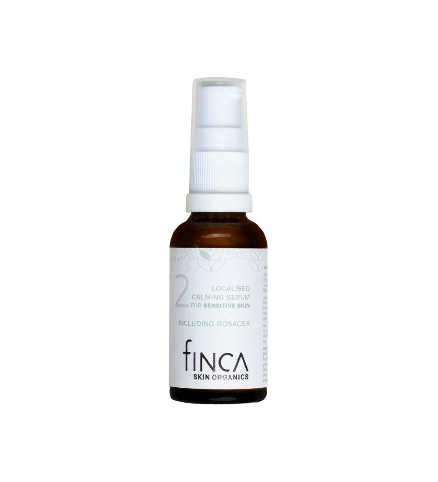 Finca Skin Organics Calming Serum 2 | Treatment for Subtype 2 Acne Rosacea and Sensitive Skin | Plant-based Anti Redness Serum with Sulphur and Organic Tea Tree Oil | No Parabens or Antibiotics | 30ml - Buy Online on GoSupps.com