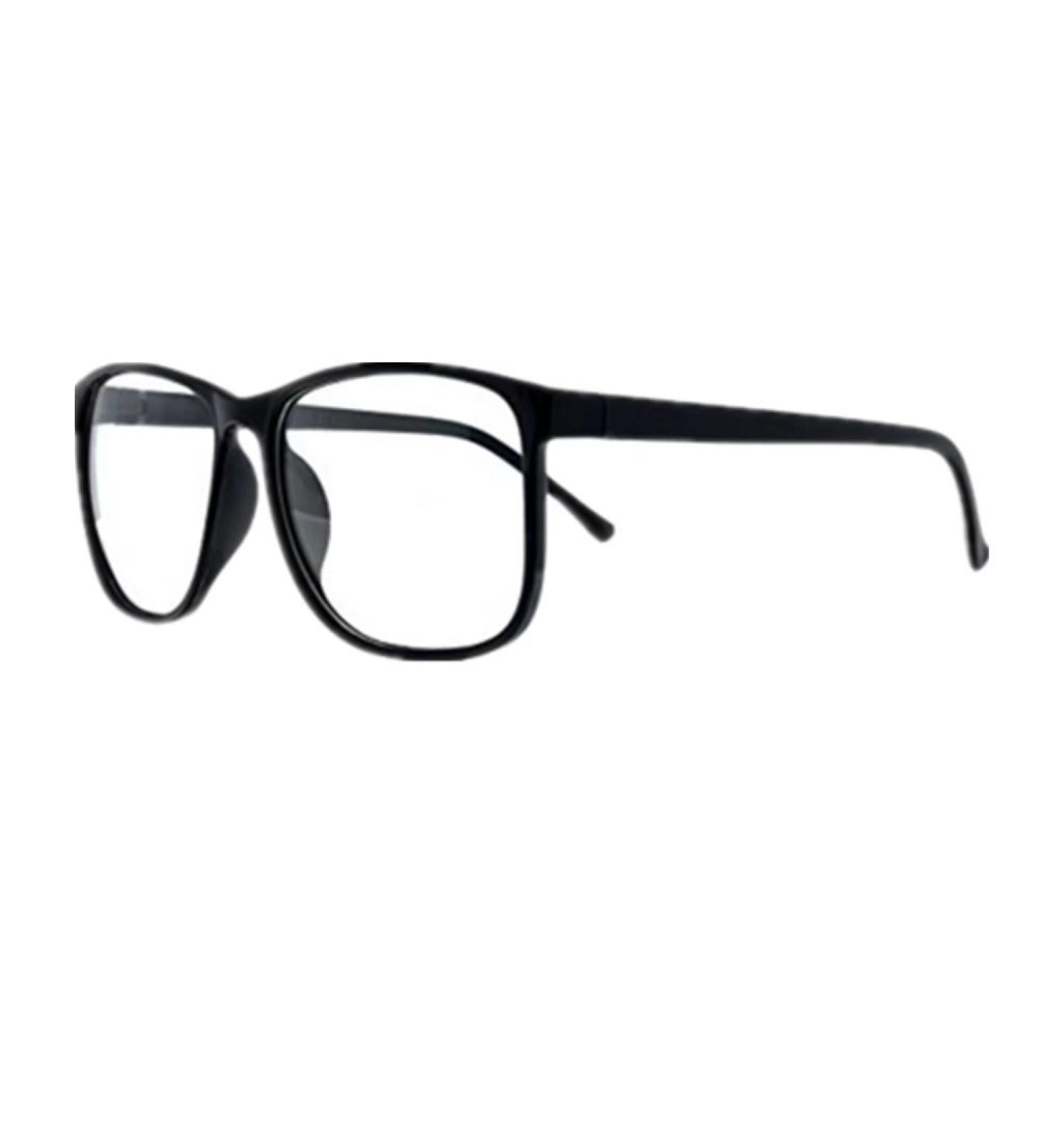 Shiratori Retro Round Nerd Blue Light Blocking Glasses - Bright Black - Buy Online on GoSupps.com