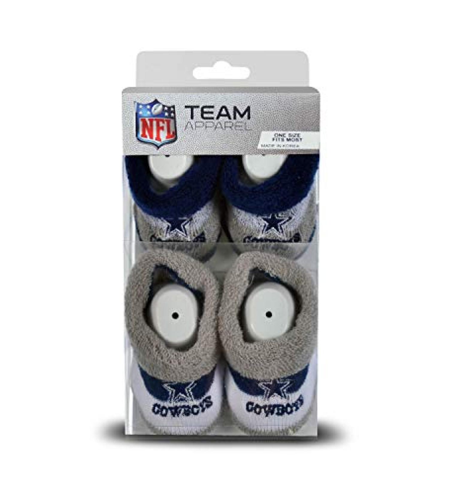 For Bare Feet - NFL Pro Stripe Infant Bootie Socks - 2 Pack Dallas Cowboys