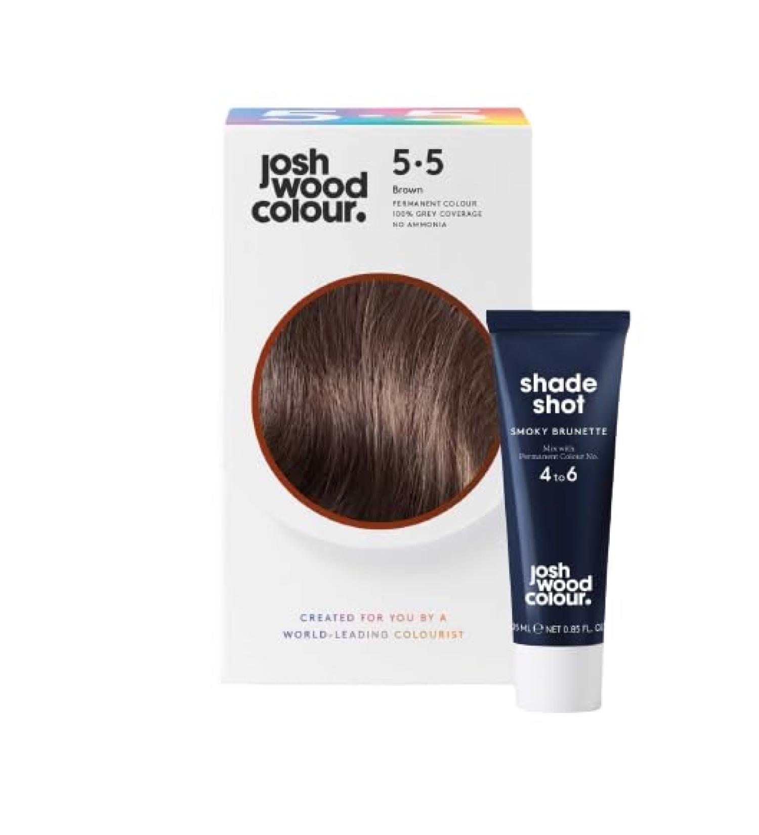 Permanent Colour 5.5 with Smoky Shade Shot for Striking Shine & 100% Grey Coverage - Ammonia-Free Formula with Kind to Hair Ingredients - Buy Online on GoSupps.com