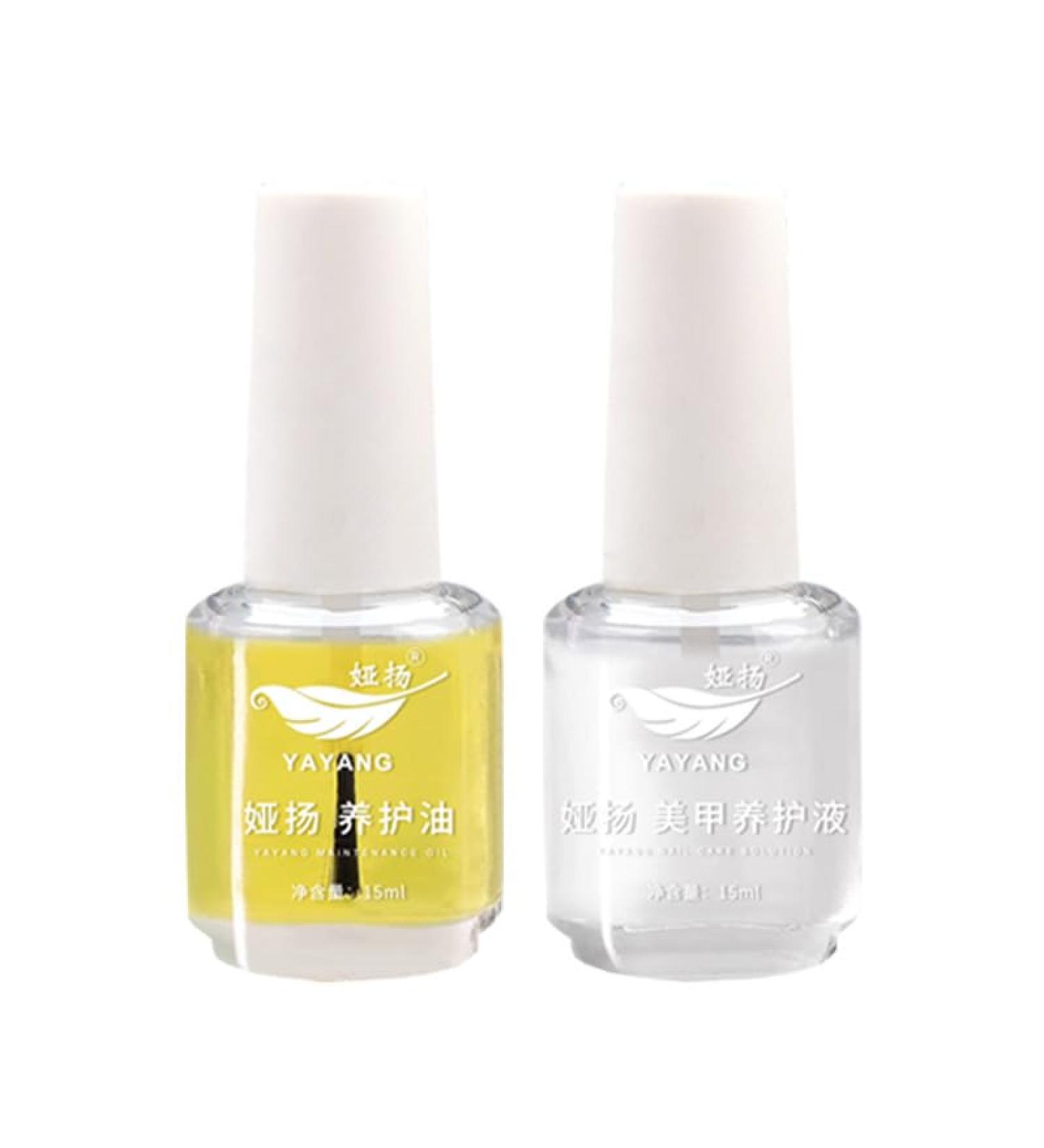 Nail Care Oil & Liquid Nourishing Softening Moisturizing Apricot Cuticle Oil Treatment Heal & Repair At Home Manicure Oil 15+15ML