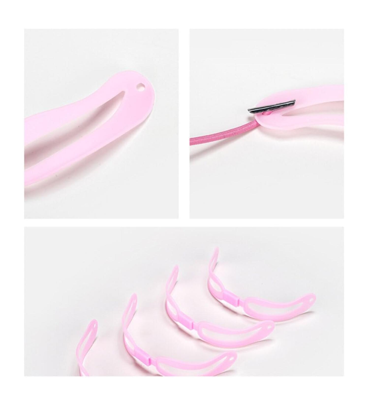FRCOLOR 5sets Reusable Eyebrow Card Handheld Eyebrow Grooming Template For Women Girls Easy To Use Create Natural Thick Eyebrows Pink - Buy Online on GoSupps.com