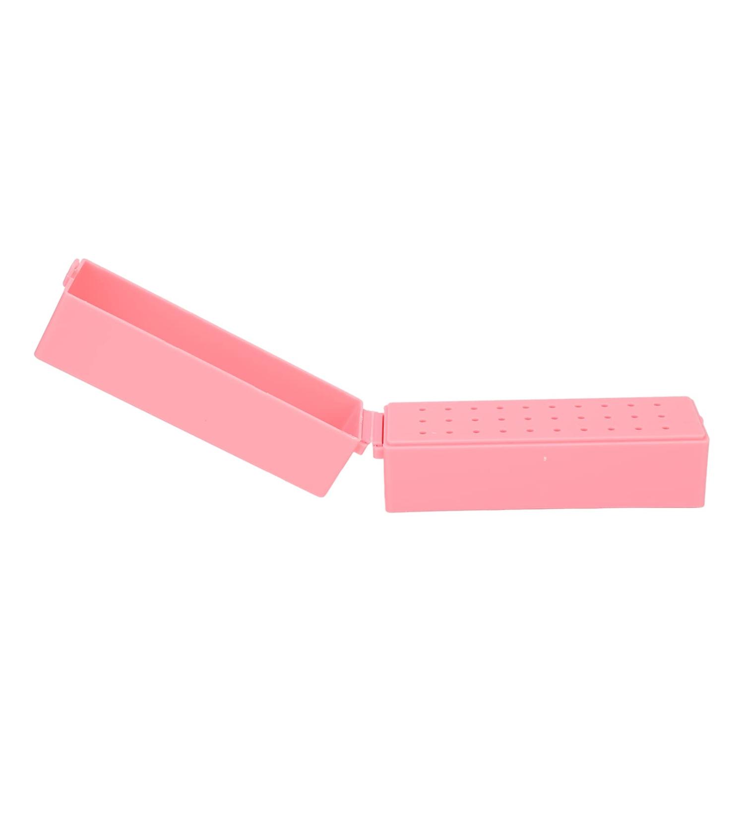 Hooleey 30 Holes Nail Drill Bits Holder Dustproof Acrylic Cover Manicure Tools Space Saving Nail Grinding Bits Container - Buy Online on GoSupps.com