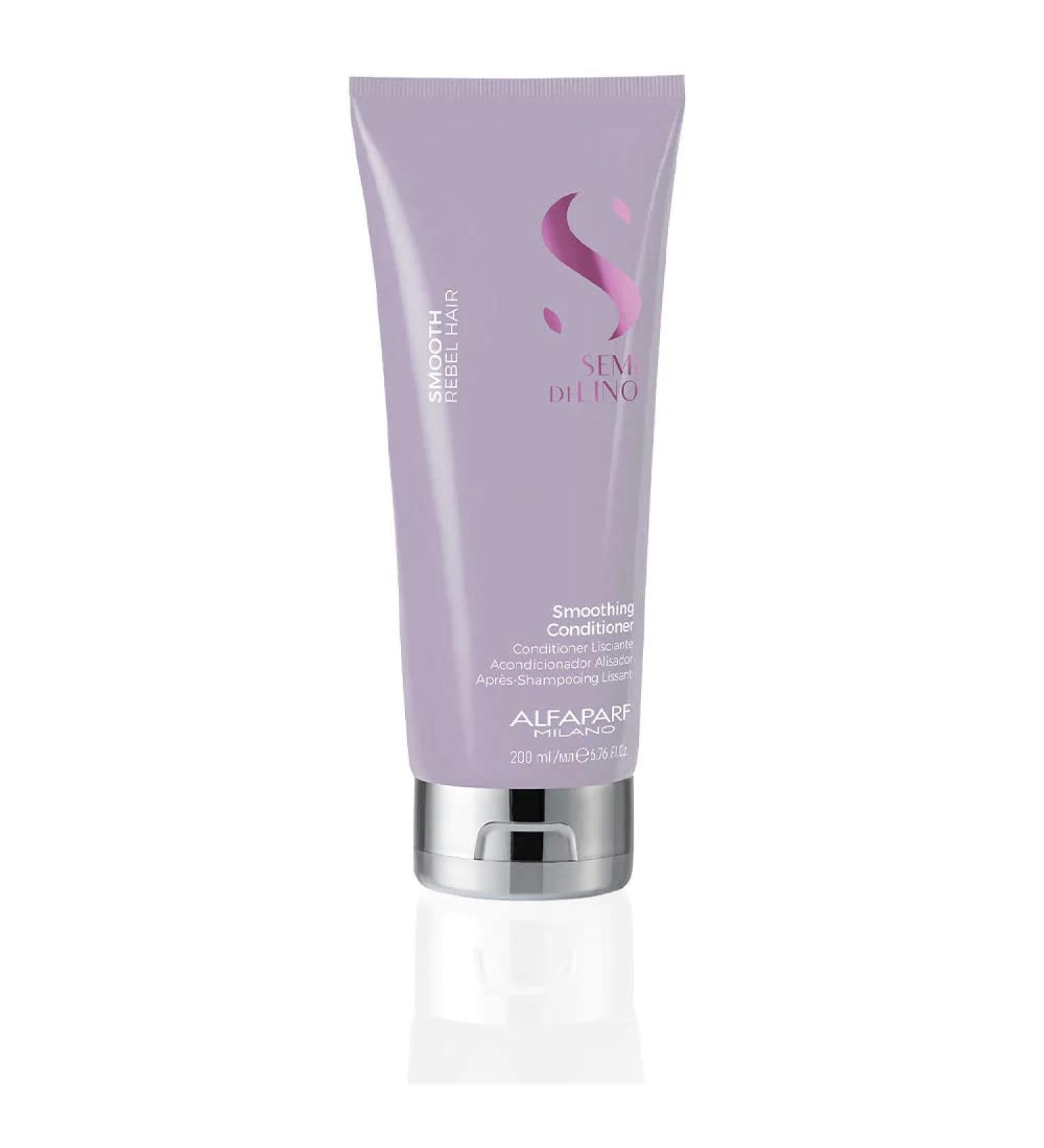 Alfaparf Milano Semi Di Lino Smooth Conditioner for Frizzy and Rebel Hair - Detangles Hair - Controls Frizz - Straightens and Hydrates Unruly Hair 6.80 Fl Oz (Pack of 1)