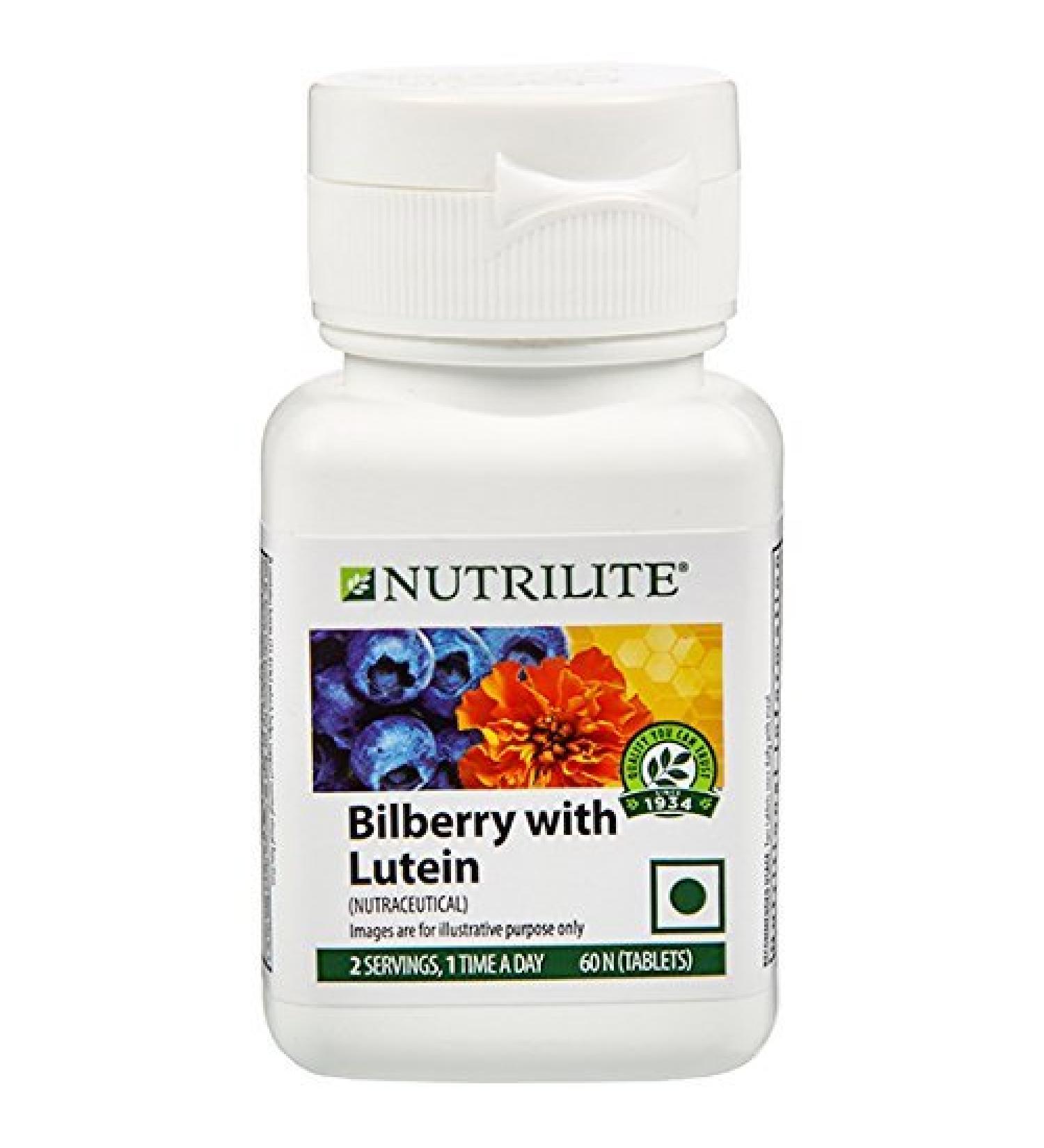 Only Organics Bilberry with Lutein Tablets Vision Health Support Supplement 60 Count