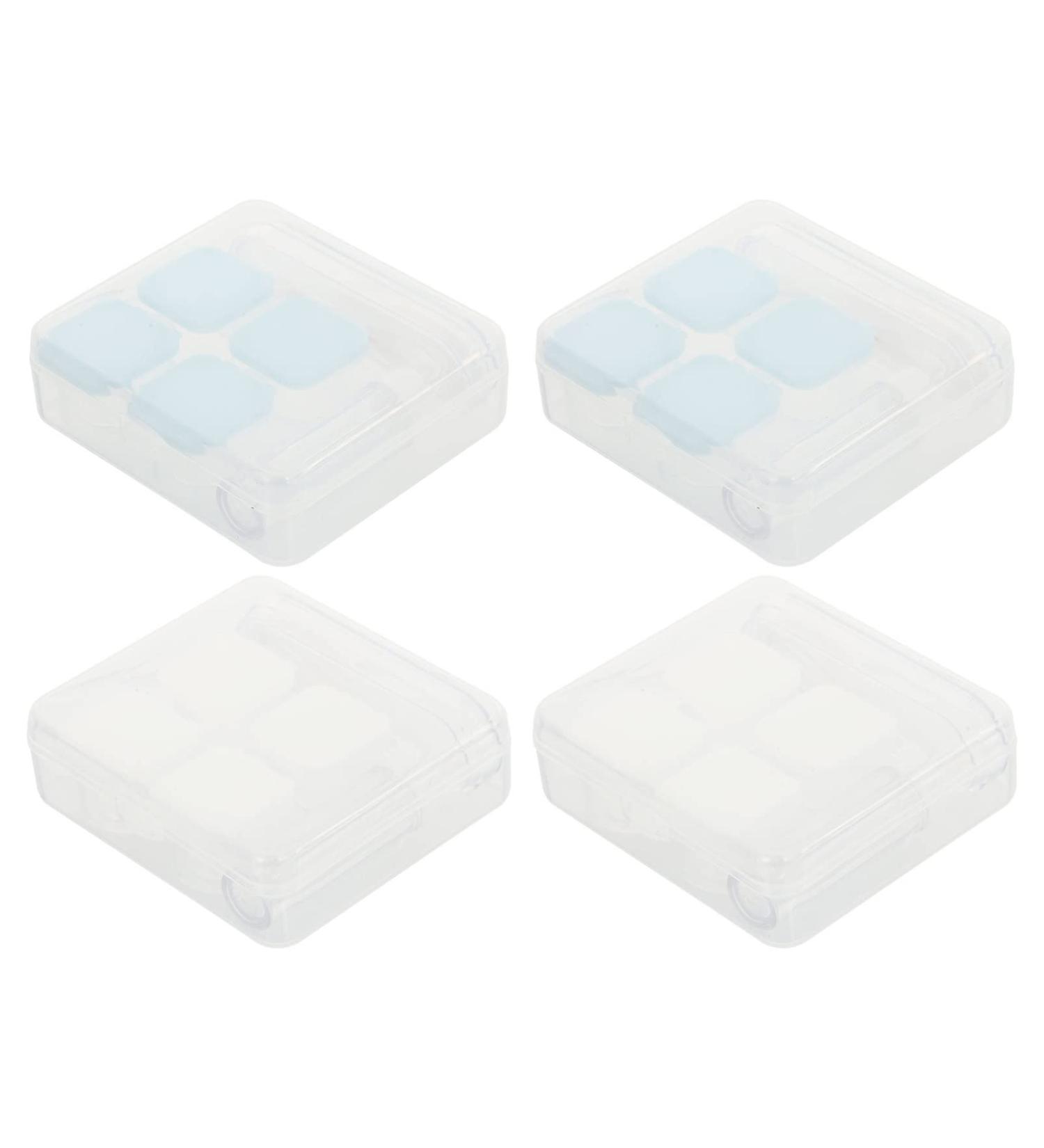 Heallily 4-Piece Colored Contact Lenses Case - Travel-Friendly Durable ABS Holder for Eye Care & Lens Storage - Buy Online on GoSupps.com