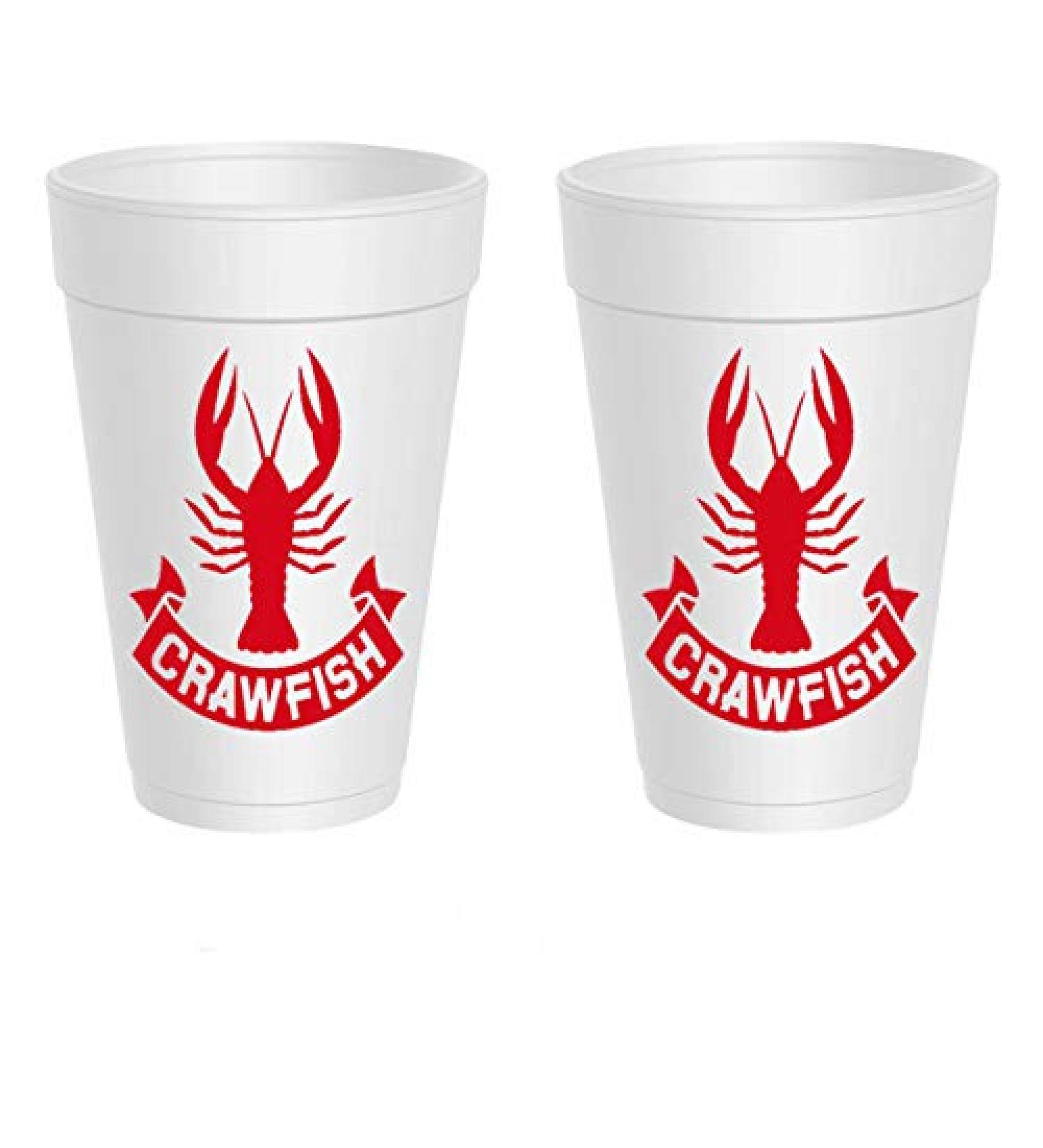 Crawfish Styrofoam Cups - Crawfish Banner