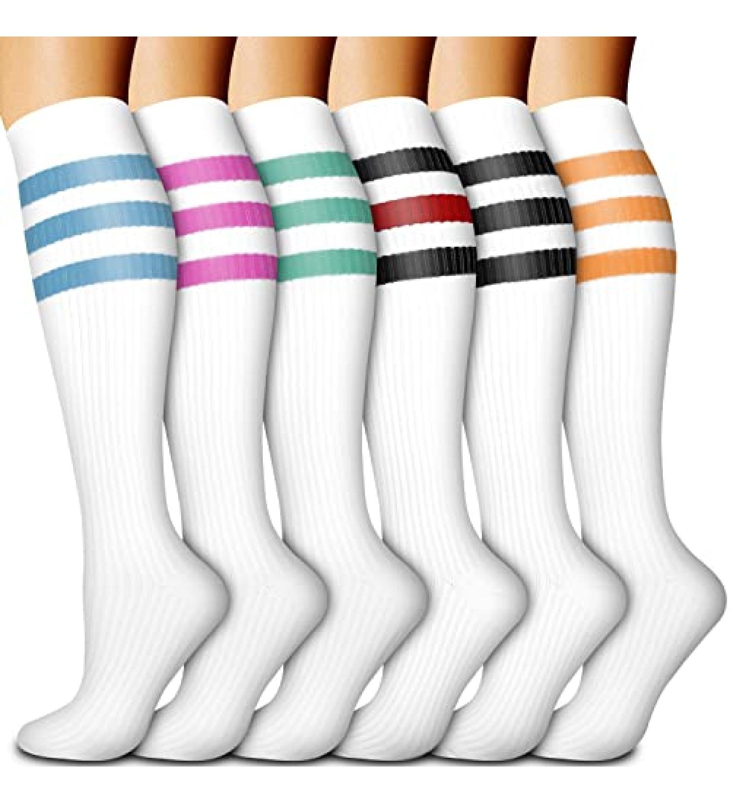Compression Socks (6 Pairs) for Women and Men - Running, Sports, Pregnancy - Assorted - Large-X-Large - Buy Online on GoSupps.com