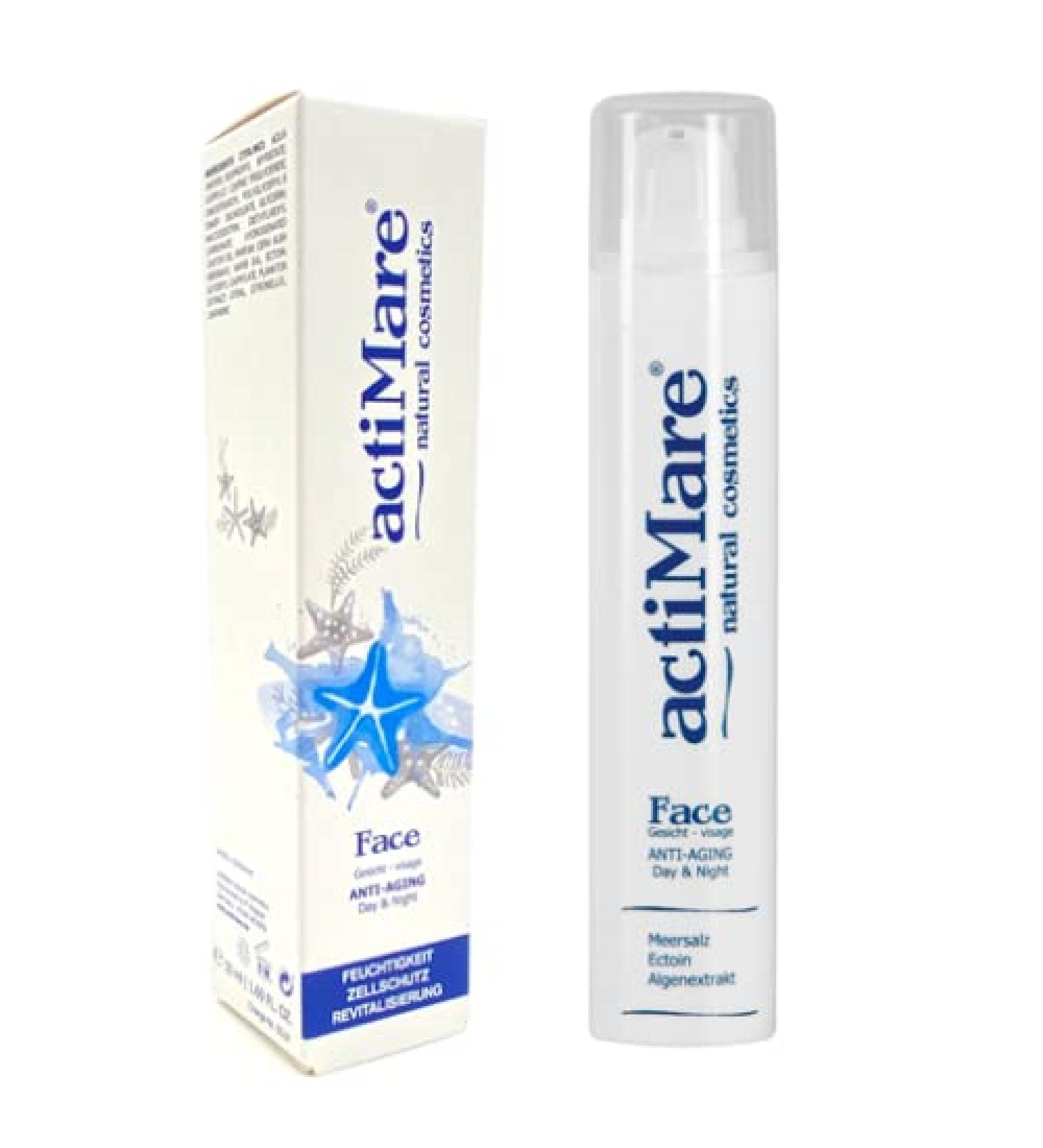 Actimare Face Anti Aging Cream - Day & Night 50ml | Natural Sea Salt EcoToin & Algae Extract | Premium Anti-Aging Skincare - Buy Online on GoSupps.com