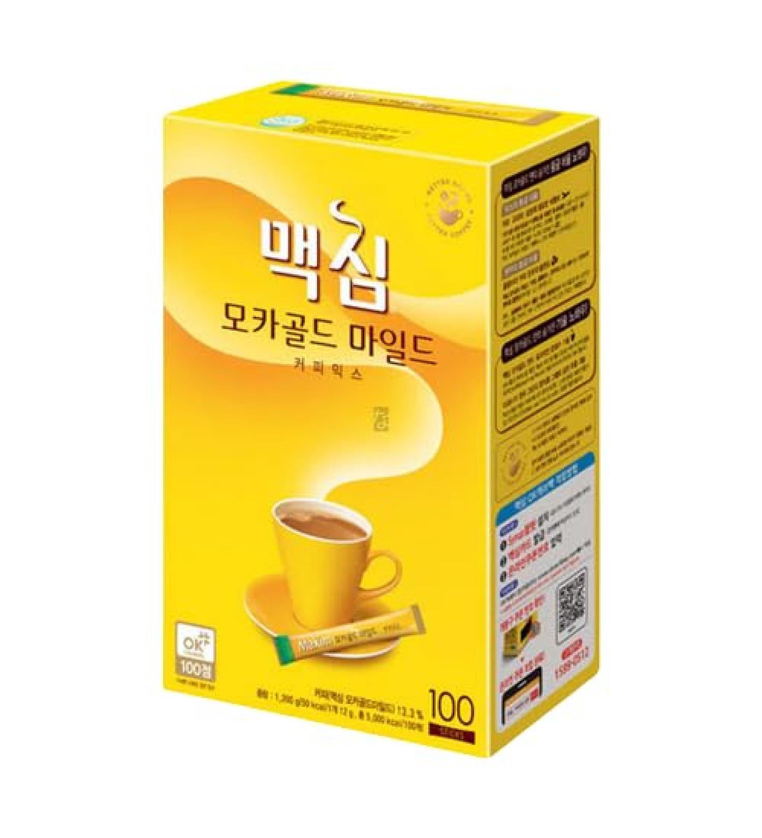 Maxim Mocha Gold Mild Korean Instant Coffee - 100pks