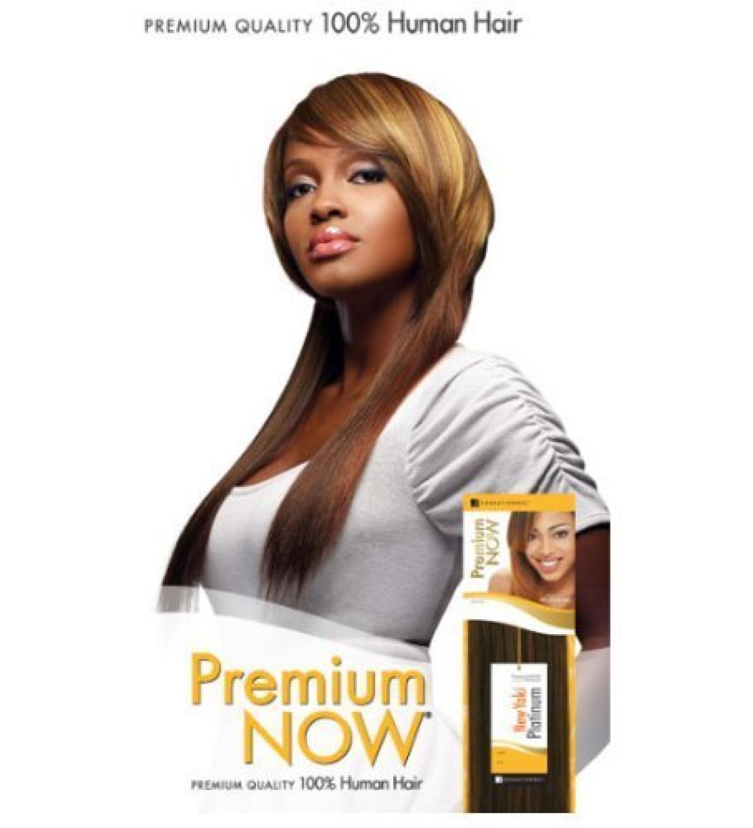 Sensationnel Premium Now 100% Human Hair New Yaky Platinum 12-#1(Jet Black) by Sensationnel
