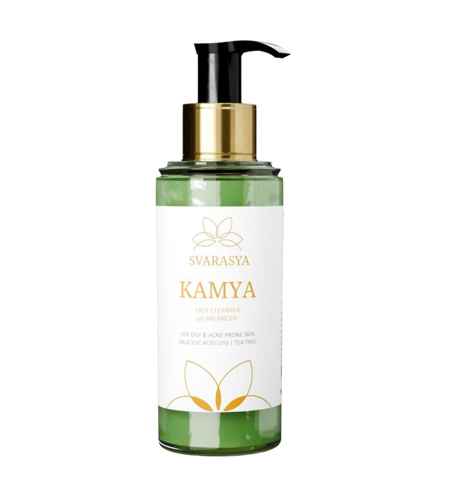 Kamya Salicylic Acid & Tea Tree Facewash - Natural Oily Skin Cleanser for Men & Women | 100ml - Glowing Skin Solution - Buy Online on GoSupps.com