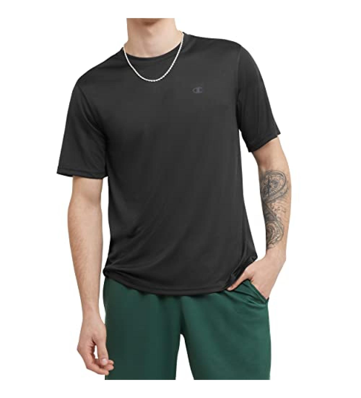 Champion Men's Double Dry Sport Crewneck Tee - XX-Large Black - Buy Online on GoSupps.com