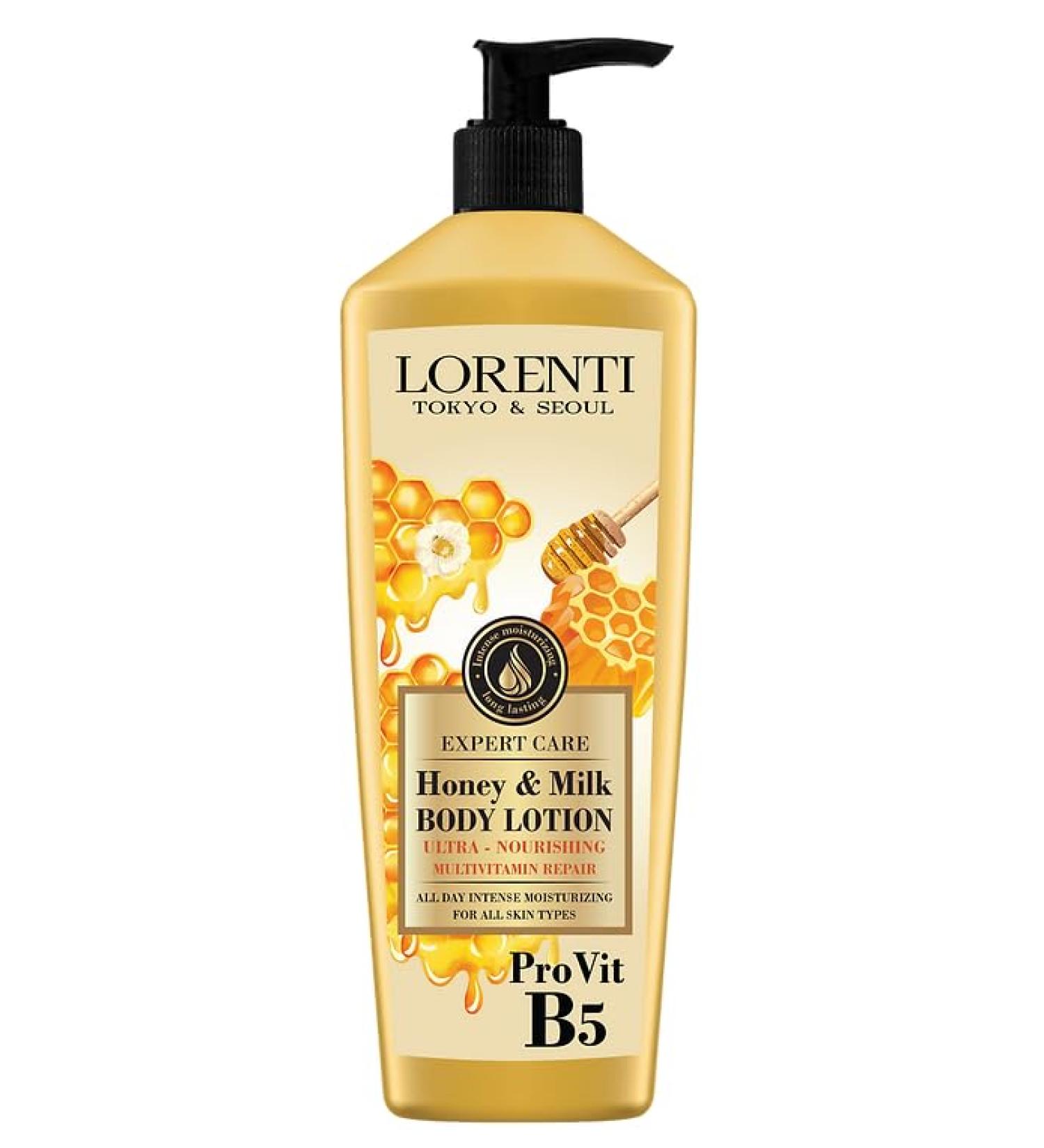 Lorenti Body Cream Lotion | Honey & Milk Body Lotion | Ultra Nourishing Multi Vitamin Repair 400ml - Buy Online on GoSupps.com