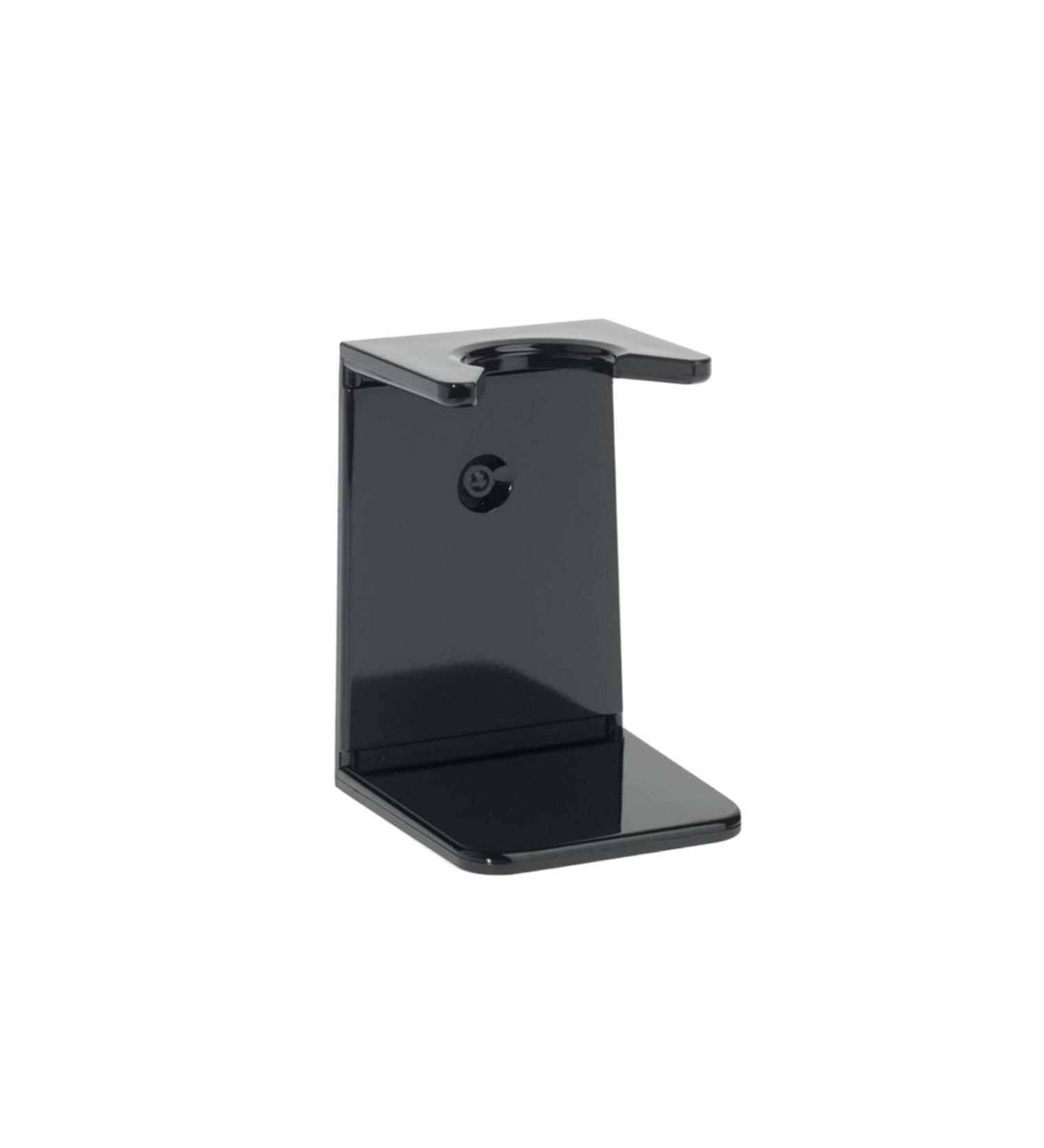 Shaving brush holder made of plexiglass black