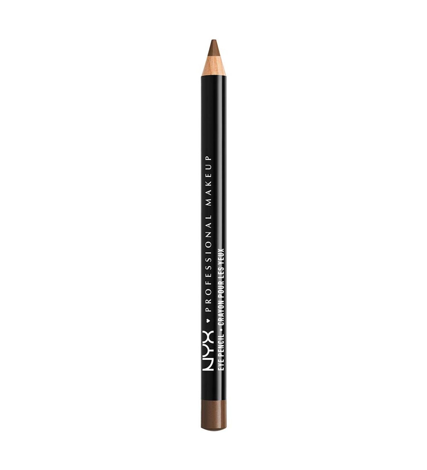 NYX Slim Eye Pencil - Medium Brown Eyeliner Pencil | 1 Count Pack - Buy Online on GoSupps.com
