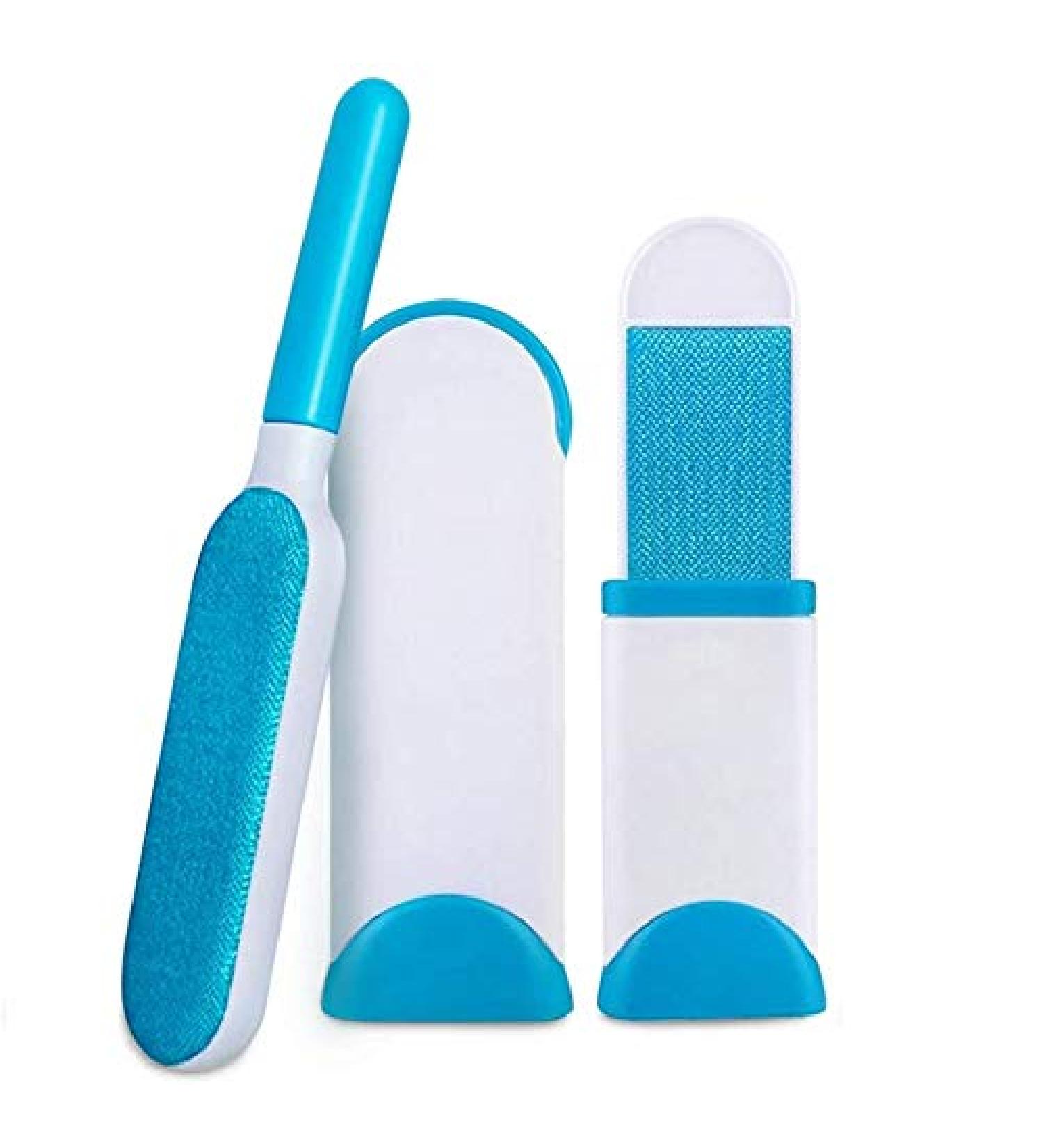 All-in-One Pet Hair Remover Brush - Eco-Friendly & Reusable for Dogs & Cats | Double-Sided Hair Removal Tool - Blue - Buy Online on GoSupps.com