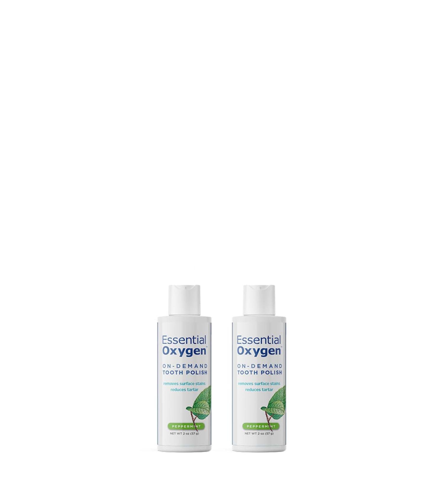 Essential Oxygen BR On-Demand Tooth Polish Peppermint White 2 Ounce Pack of 2 - Buy Online on GoSupps.com
