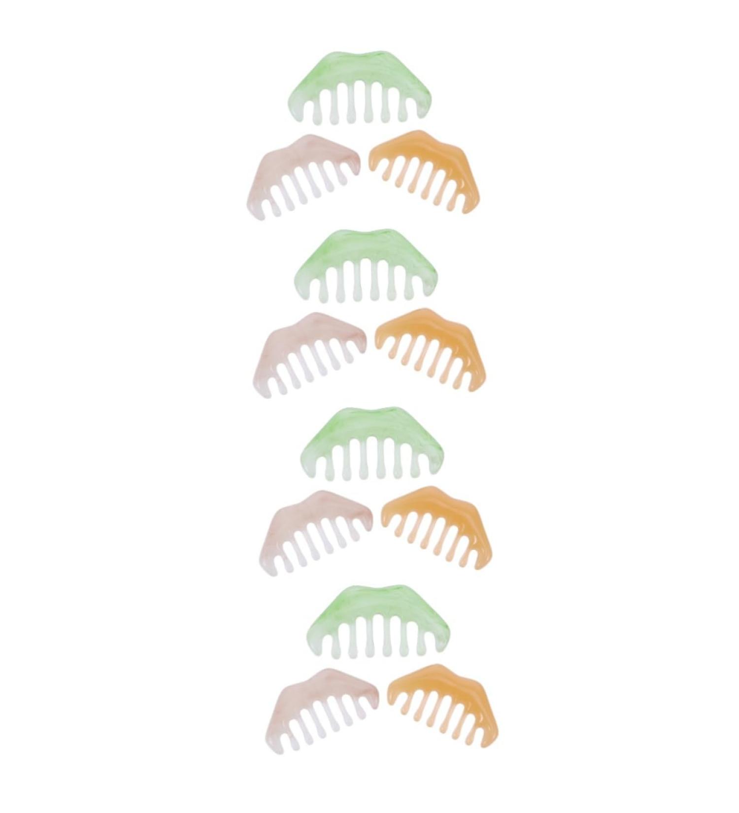 Beaupretty 12 STK Massage Comb & Gua Sha Tool - Promote Circulation & Health | Afro Kamm Jade Head Massager for Scalp & Face - Buy Online on GoSupps.com