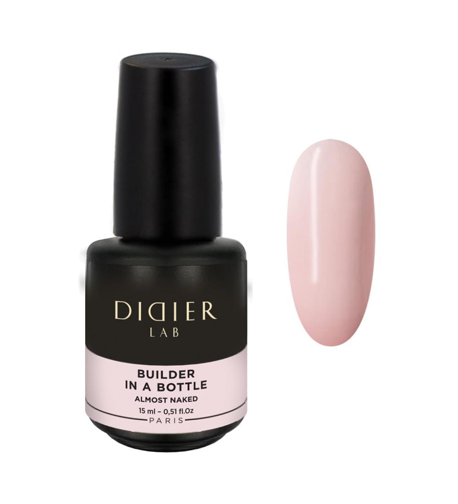 Didier Lab - Premium Nail Builder Gel in a Bottle Almost Naked - Strengthens Natural Nails - LED UV Builder Gel for Nails - Hard Gel Nail Builder for Nail Repair - Nail Gel Extension 15ml 15 ml (Pack of 1) BIAB Almost Naked - Buy Online on GoSupps.com