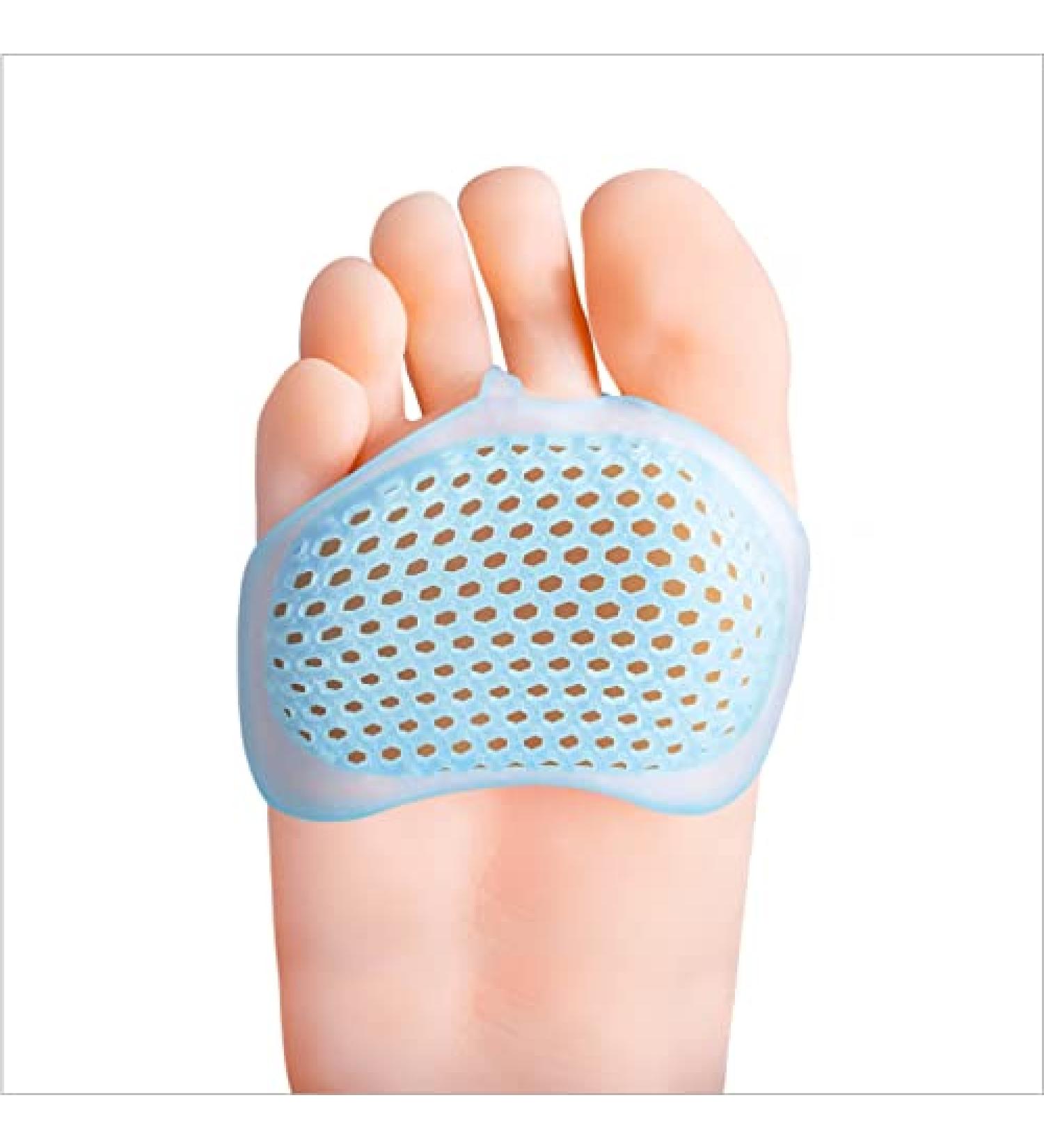 Medium-Footed Upholstery Gel Toe Separators & Cushions - Soft Breathable Forefoot Pads for Diabetic Feet | 4 Pairs - Buy Online on GoSupps.com