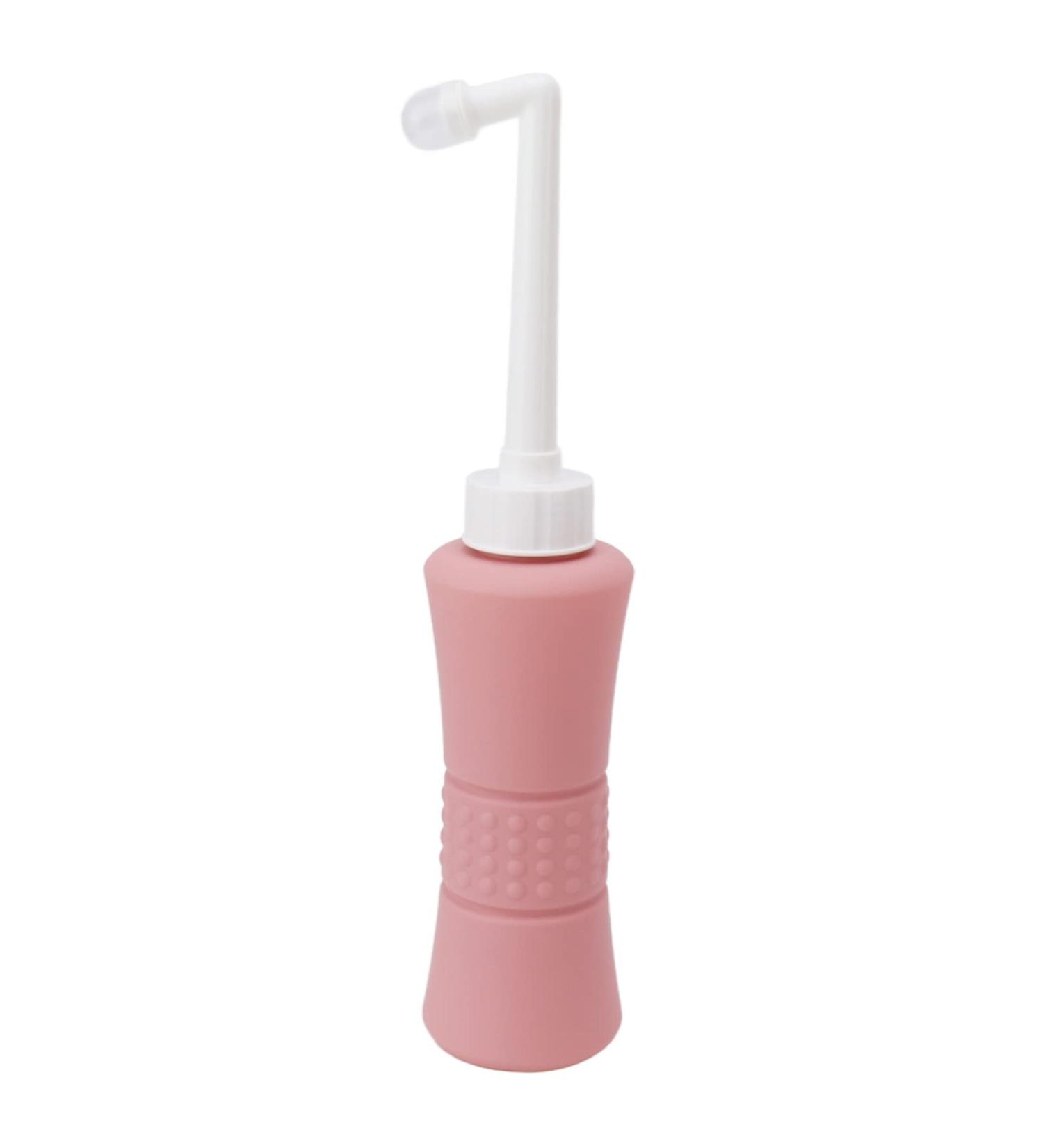 ZJchao Reusable Vaginal Shower - Manual Pressure Cleaning 500ml | Discharge-Proof Post-Birth Recovery Tool with Storage Bag - Pink - Buy Online on GoSupps.com