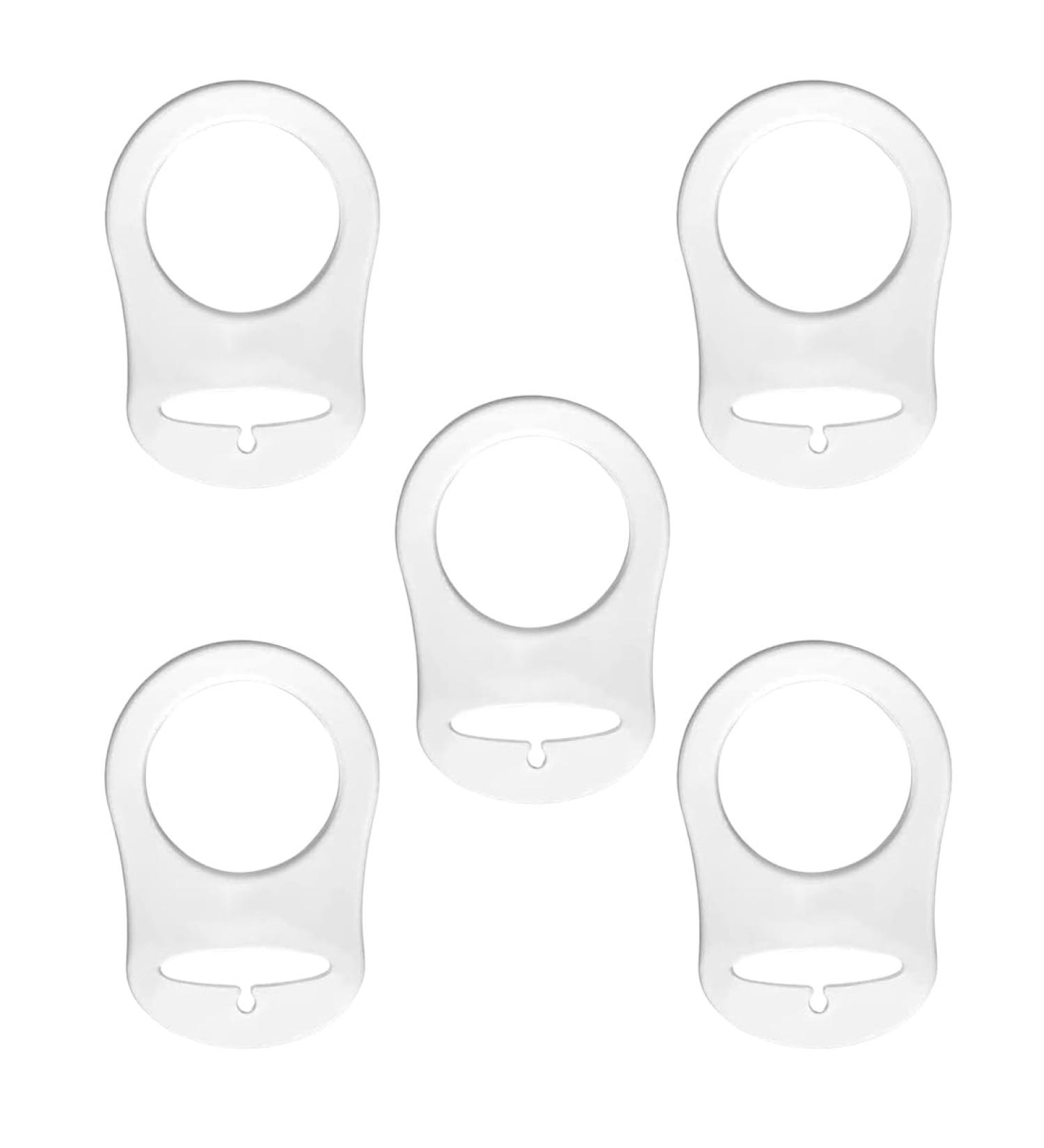 5-Pack Silicone Pacifier Clips - Soft Clear Baby Pacifier Holders for Secure Pacifier Chains - Buy Online on GoSupps.com